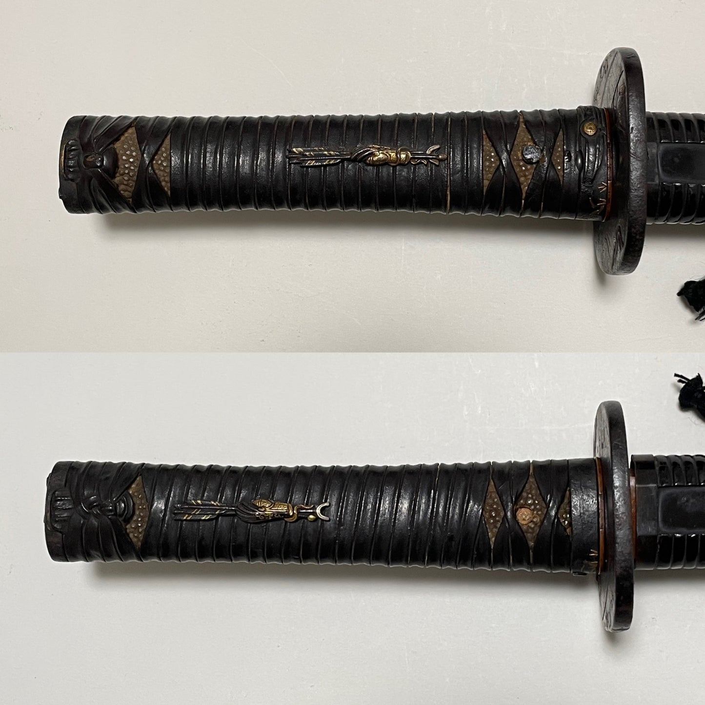 Sendankizami-Saya 千段刻鞘 Long Wakizashi, Ninja Style Straight blade, Edo period mumei