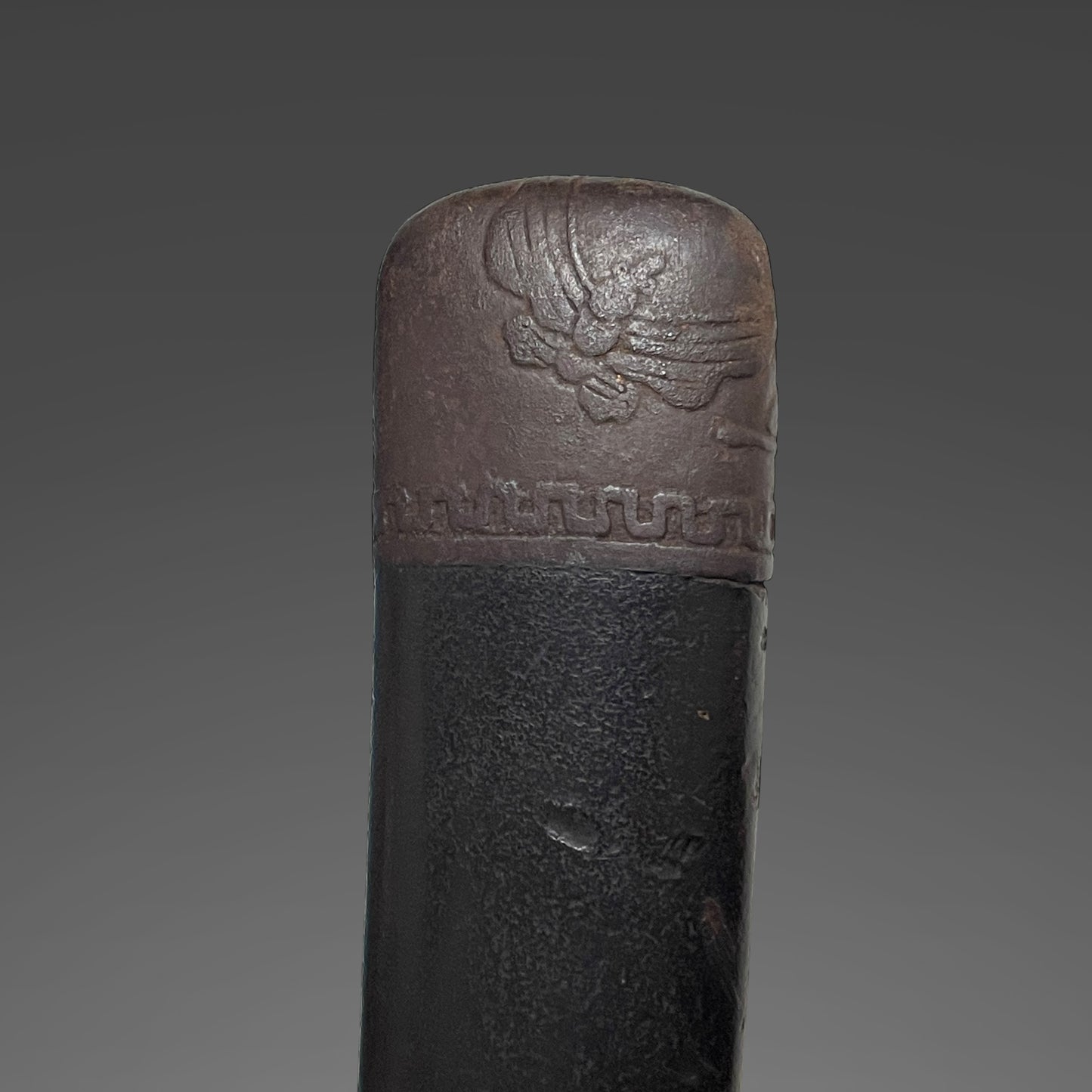 Hizenkokuju Tadayoshi 肥前国住忠吉 signed WAKIZASHI, Moth Large Kojiri, Edo period