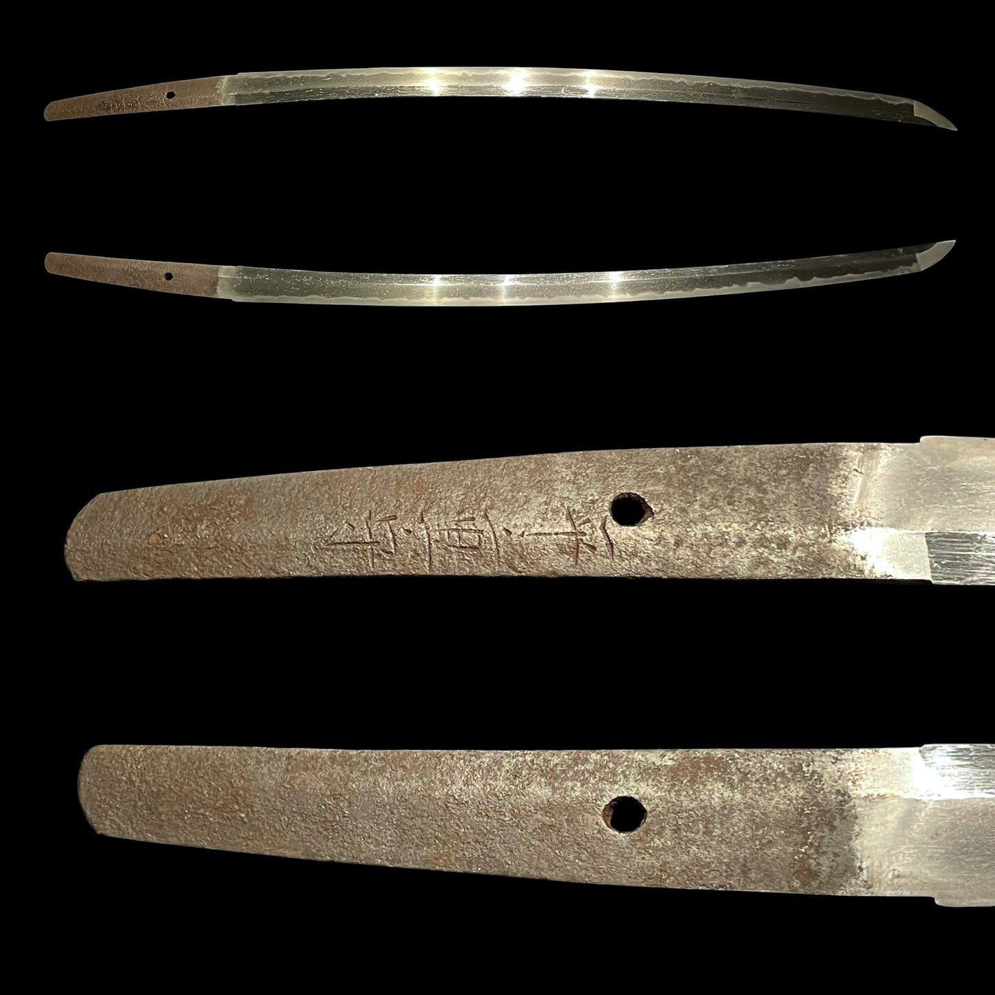 Taira Shigemori 平重守 signed Long Wakizashi, Sayagaki 鞘書き, Muromachi period