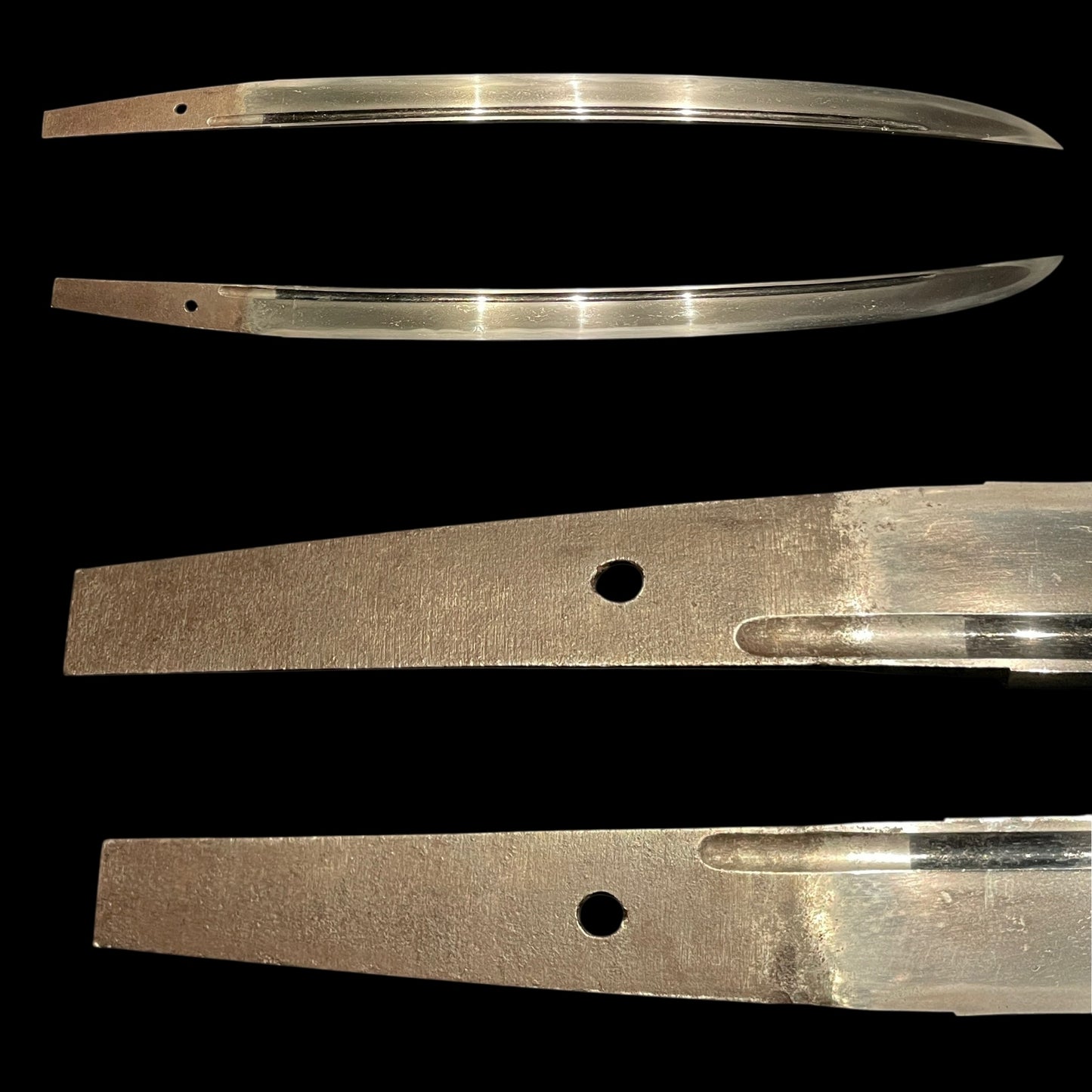 Hirazukuri Wakizashi 平造脇差, Bohi 棒樋 blade, Edo period mumei