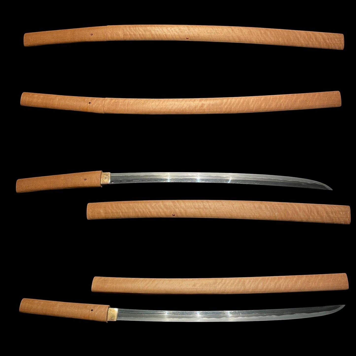 Nagamaki Naoshi Wakizashi, Hadamono 肌物, Oosuriage mumei, Early Muromachi period