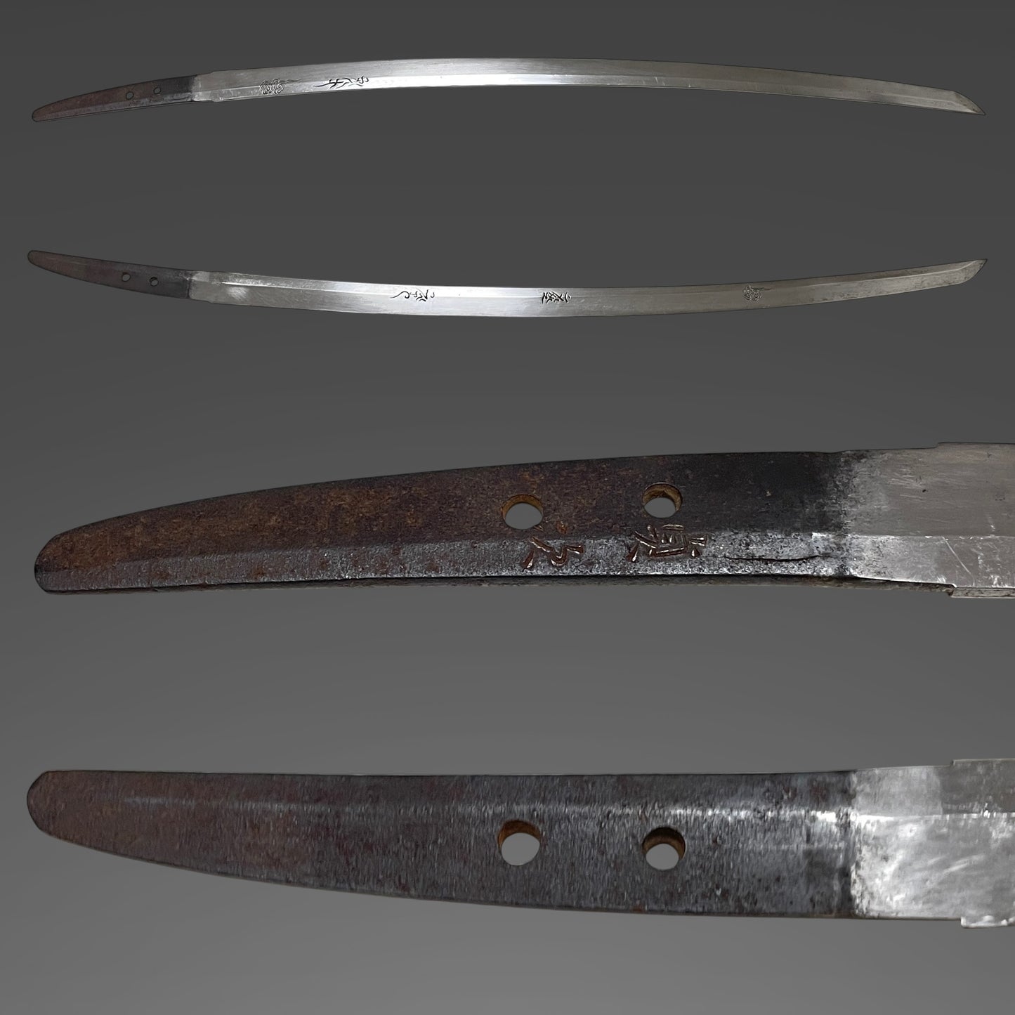 Sadatsugu 貞次 signed Ryakushiki GUNTO 略式軍刀, Horimono 彫物 blade, WW2 Japanese Officer Sword
