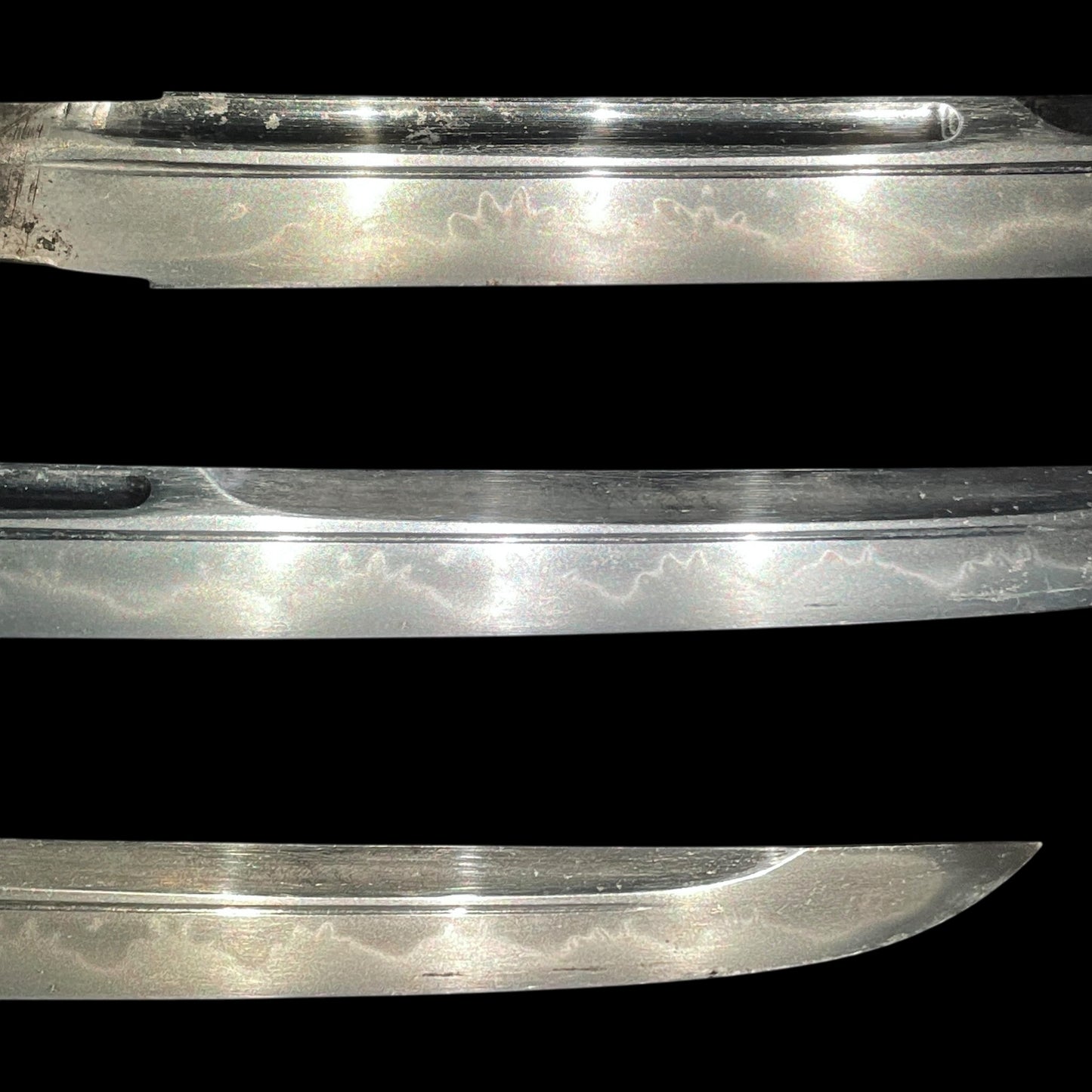 Kawarizukuri 変造り TANTO, with Kozuka Kogai, Natanenurisaya 菜種塗鞘, Edo period signed