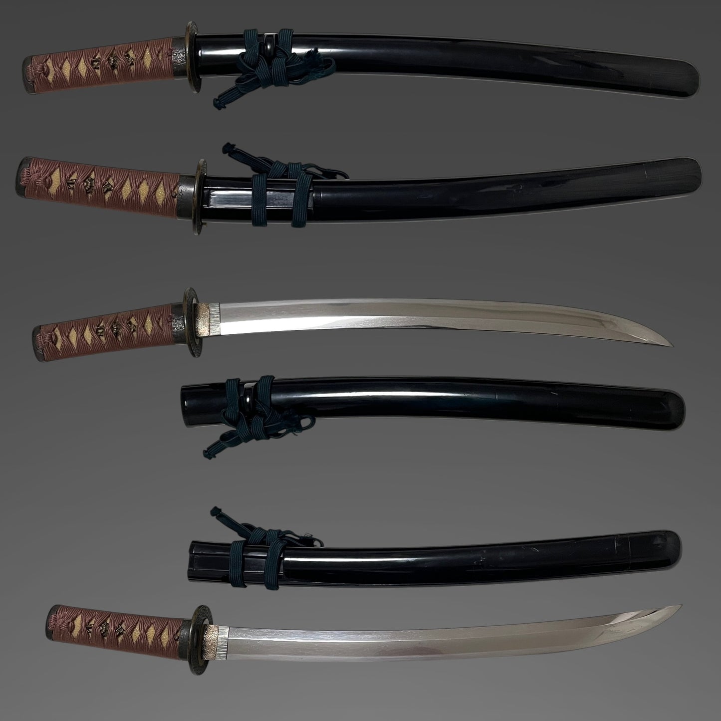 Kai-Mihara 貝三原 Shobuzukuri Wakizashi, Yoshinobu 好信 signed Fuchi,  Muromachi period
