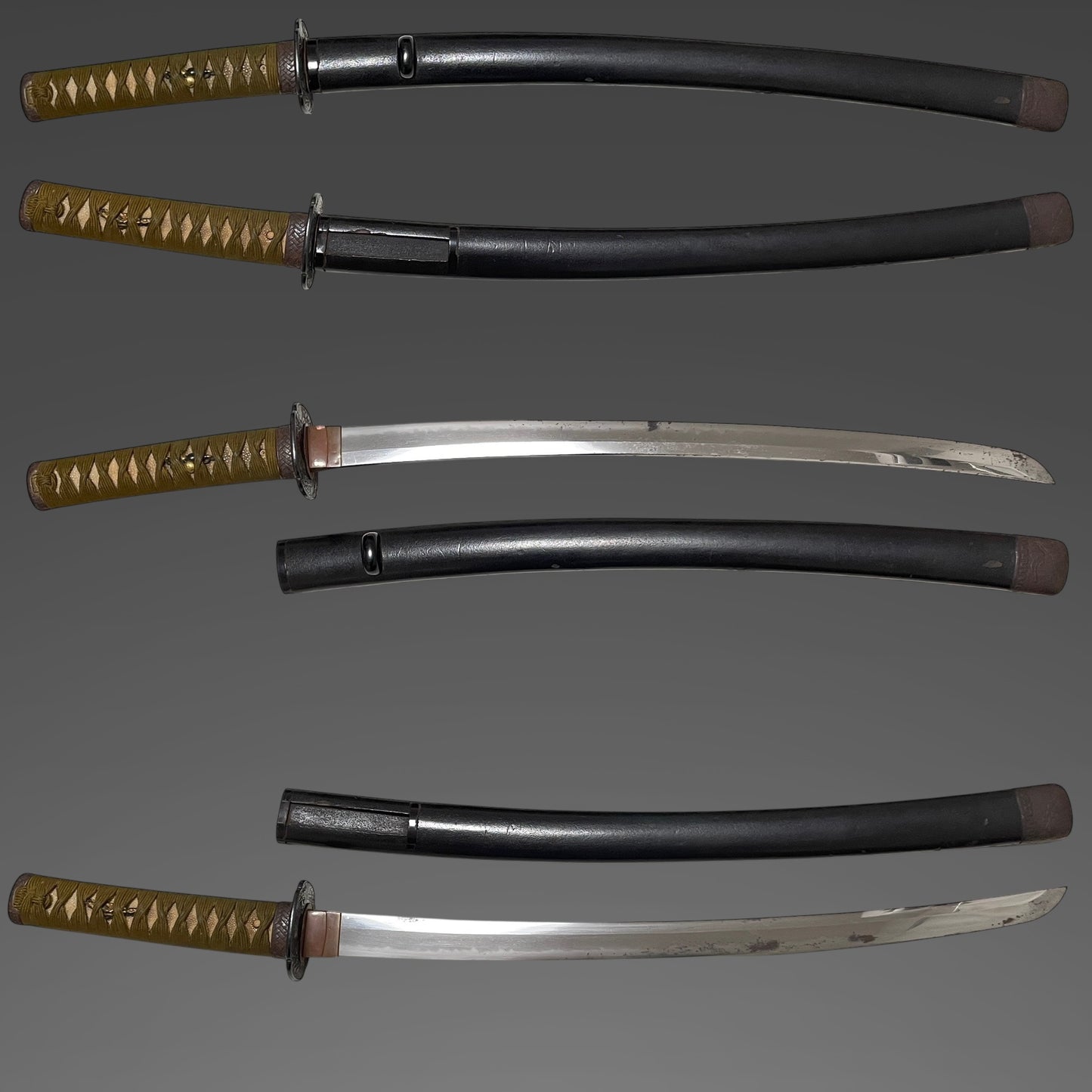 Hizenkokuju Tadayoshi 肥前国住忠吉 signed WAKIZASHI, Moth Large Kojiri, Edo period