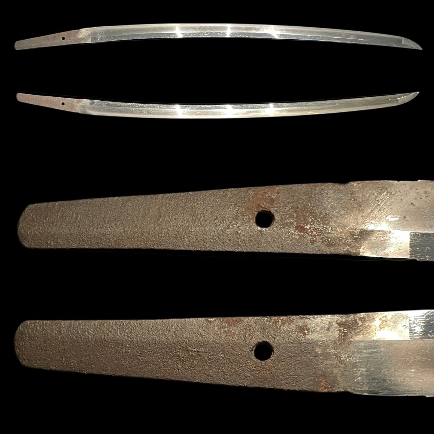 Dragon Fuchikashira, Long Wakizashi, 真鍮散鍔, Muromachi period mumei