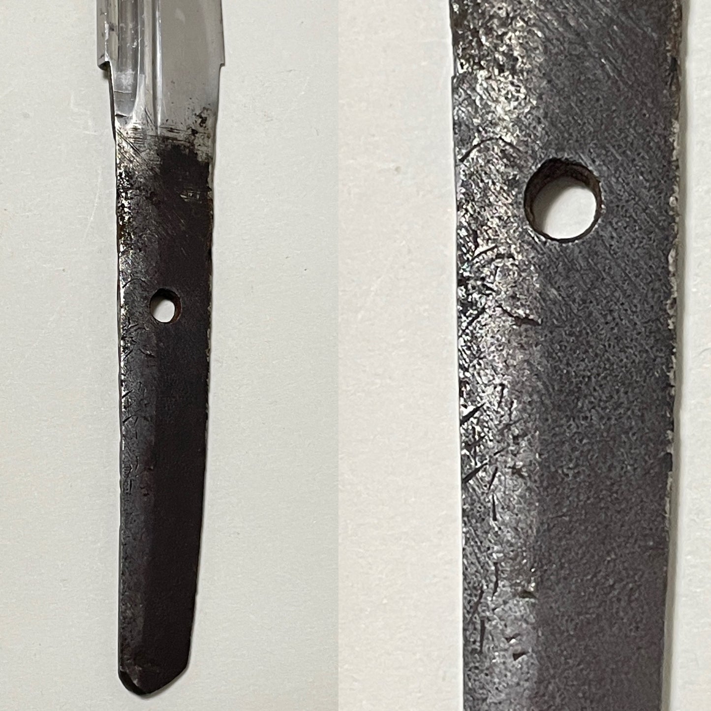 Kawarizukuri 変造り TANTO, with Kozuka Kogai, Natanenurisaya 菜種塗鞘, Edo period signed