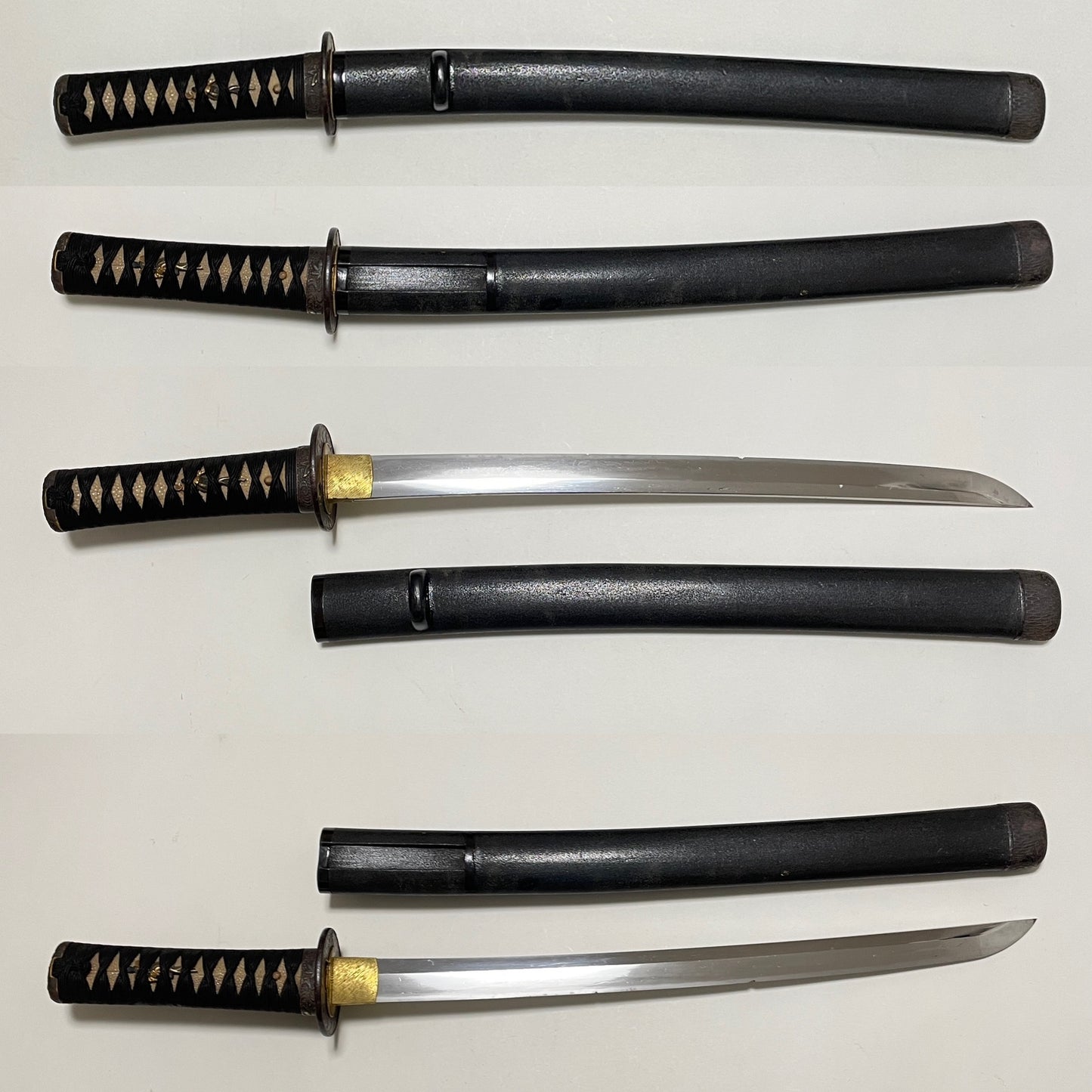 Autumn Plant Fittings Wakizashi, Susuki and Moon Tsuba, Edo period mumei