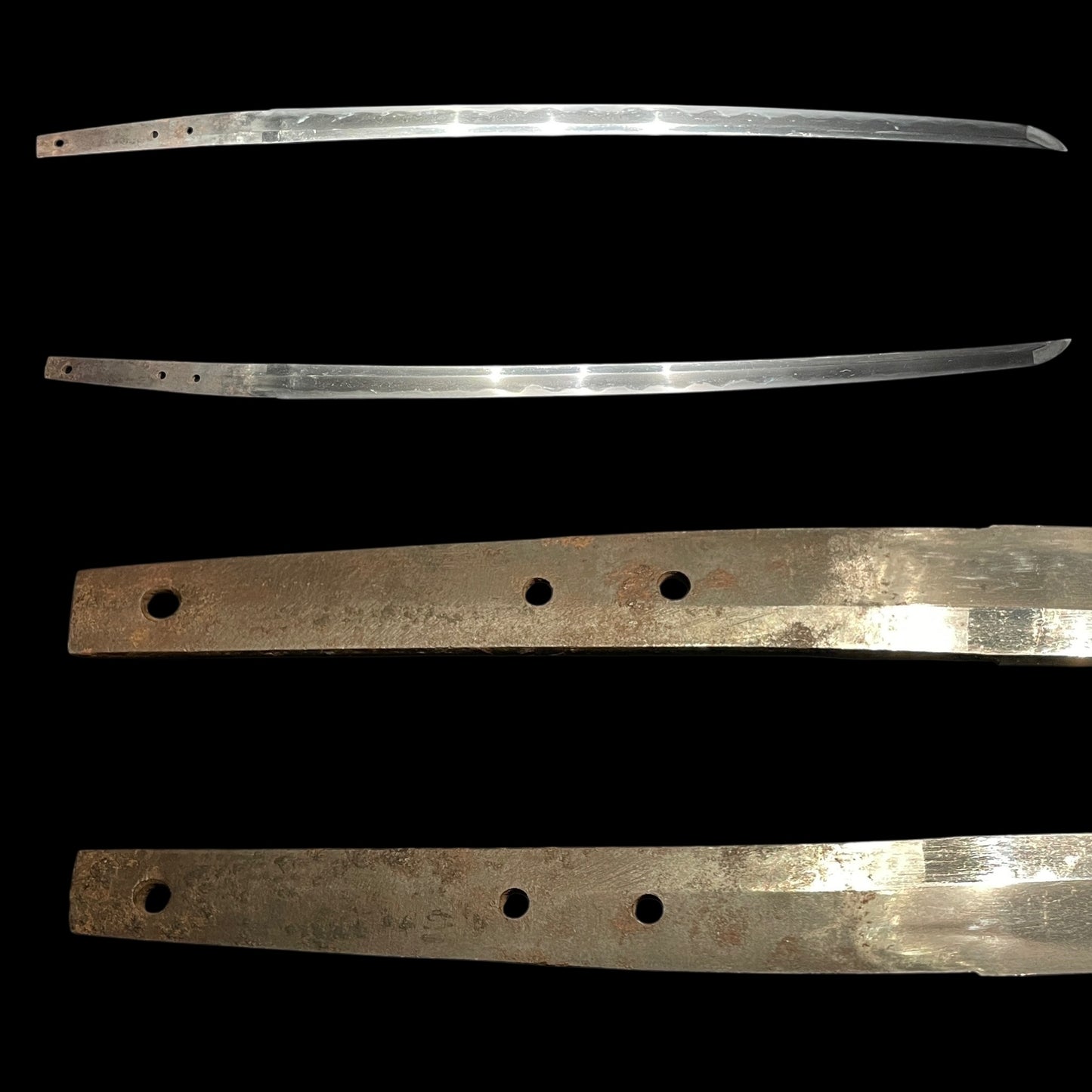 Black KATANA, Bushuju Kunihiro 武州住国廣 signed TSUBA, Edo period mumei