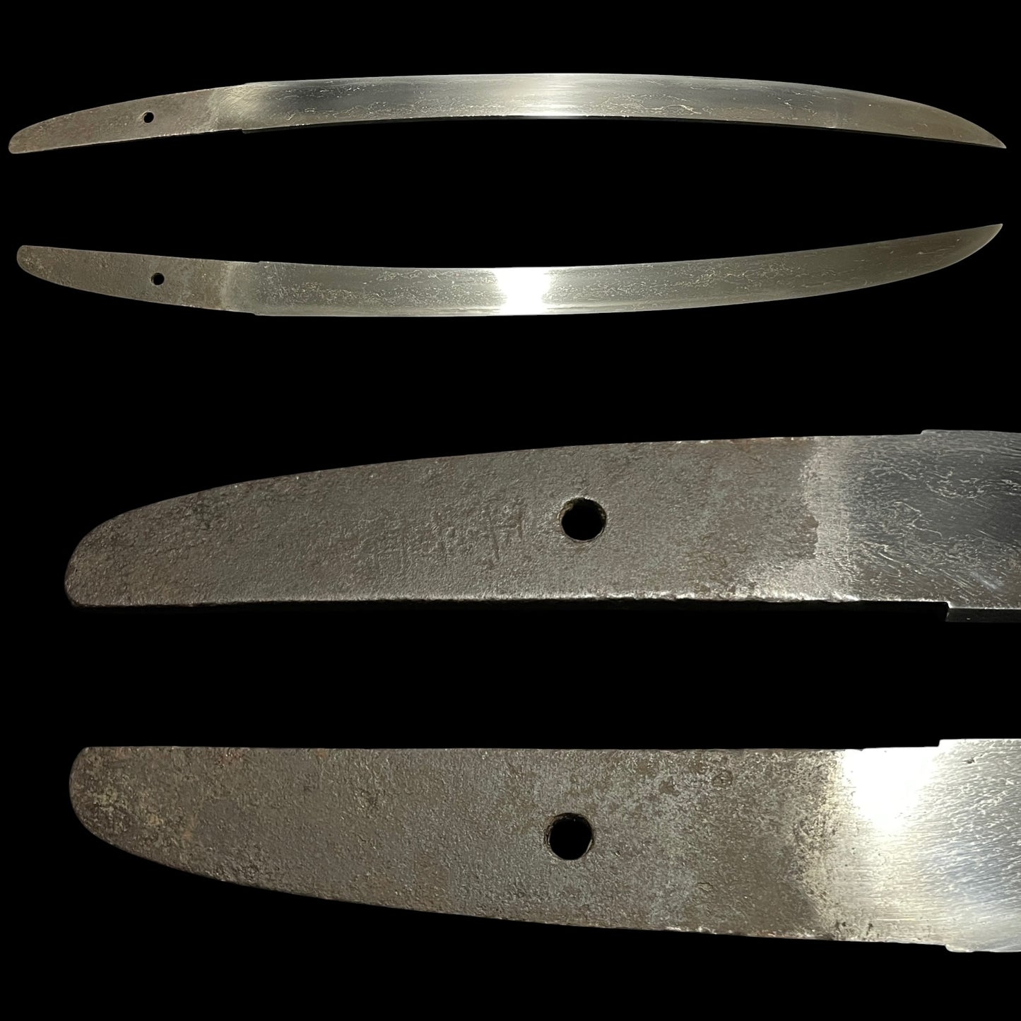 Wide Hirazukuri Wakizashi, Masahiro 正廣 signed, Hotei Tsuba 布袋鍔, Muromachi period mumei