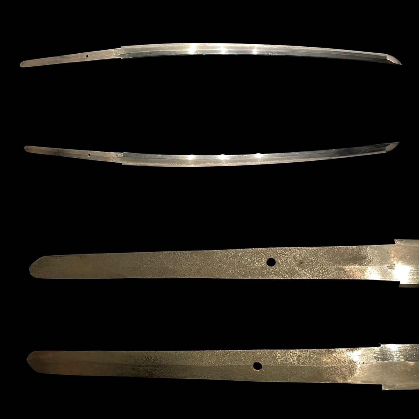 Togari-Gunome 尖互目 Hamon KATANA 無櫃鍔 Muhitsu-Tsuba, Wide and Thick blade