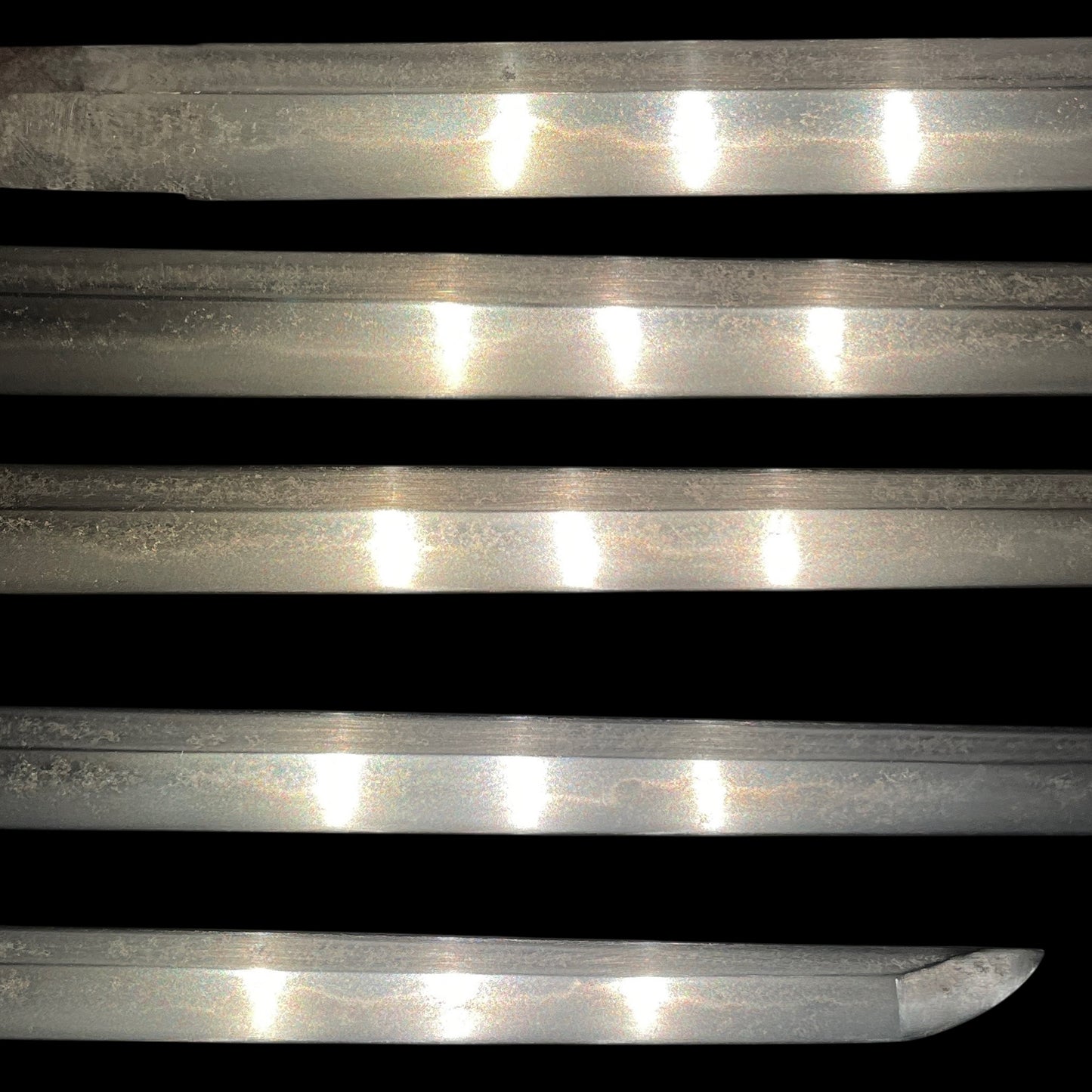 Sendankizami-Saya 千段刻鞘 Long Wakizashi, Ninja Style Straight blade, Edo period mumei