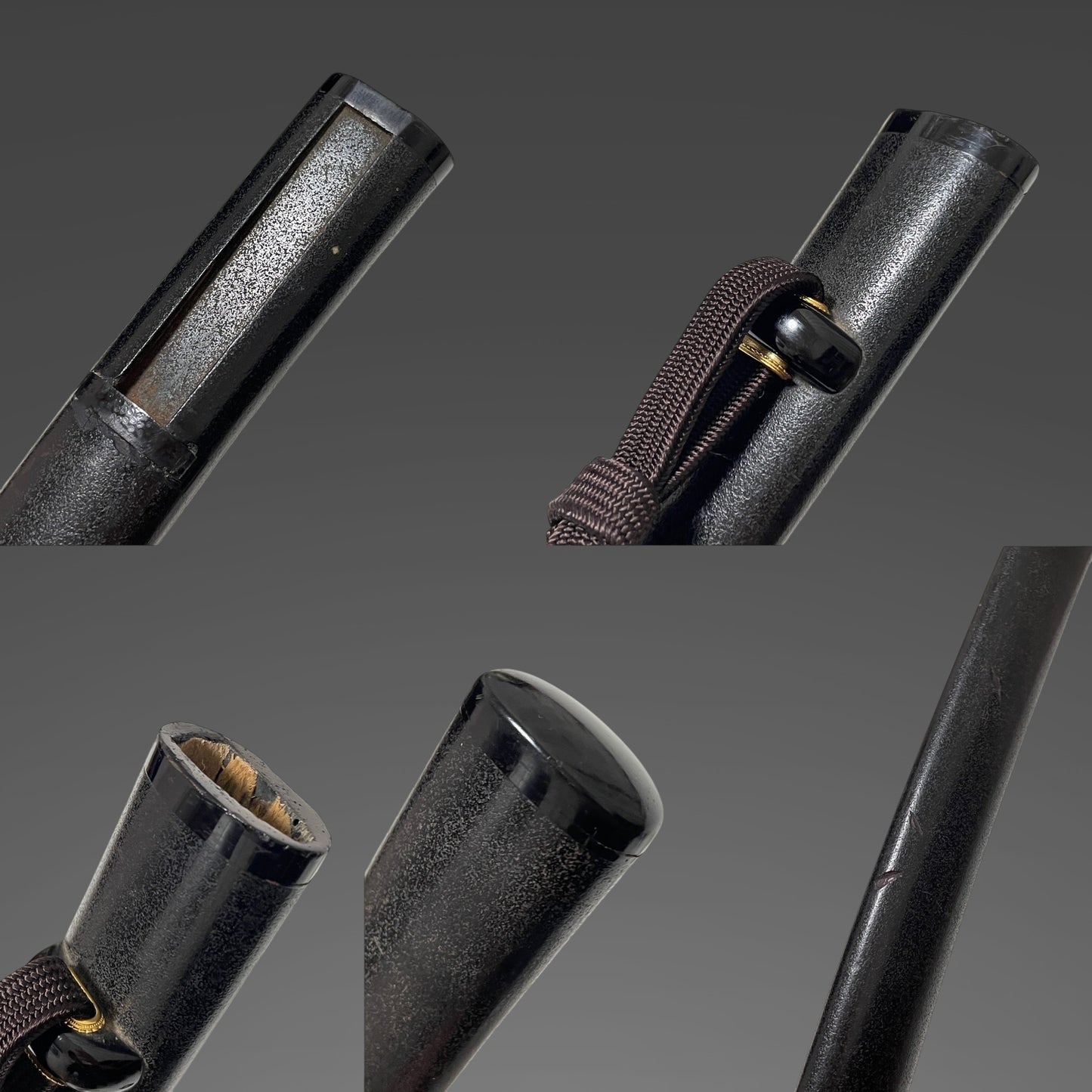 Ookissaki 大切先 Wakizashi, Mouse Fuchikashira 羽箒鼠縁頭, Yanagioni Kozuka, Edo period mumei