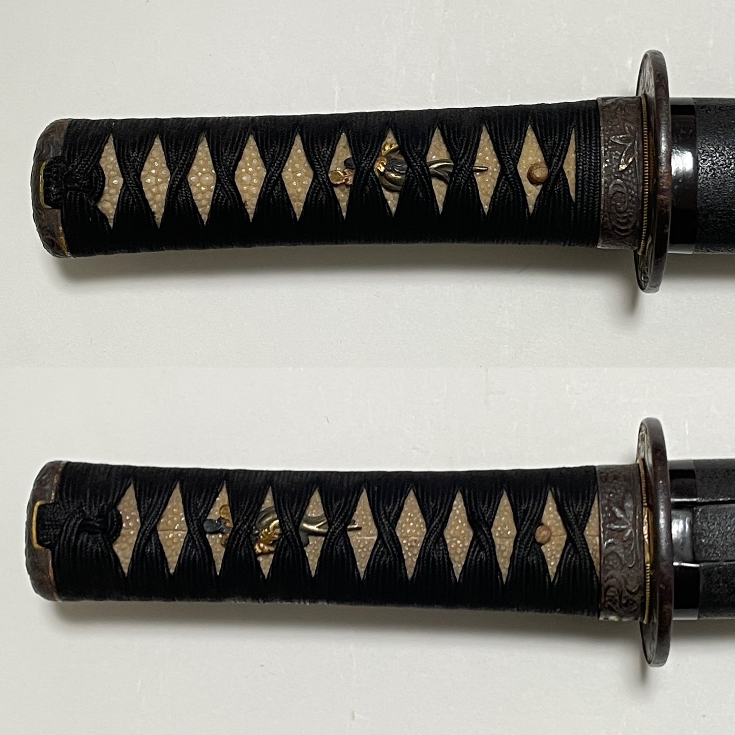 Autumn Plant Fittings Wakizashi, Susuki and Moon Tsuba, Edo period mumei