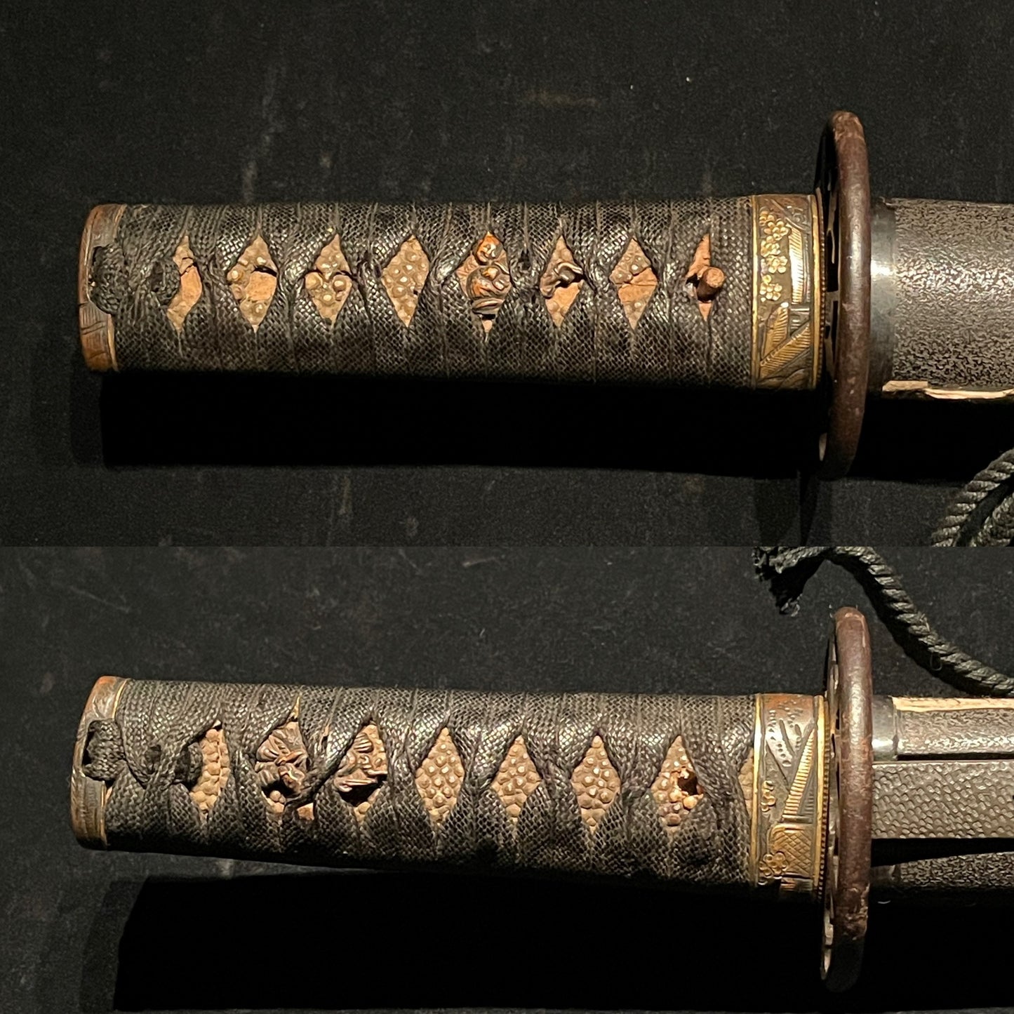 Shobuzukuri WAKIZASHI with KOZUKA, Sukashi Tsuba, Edo period mumei