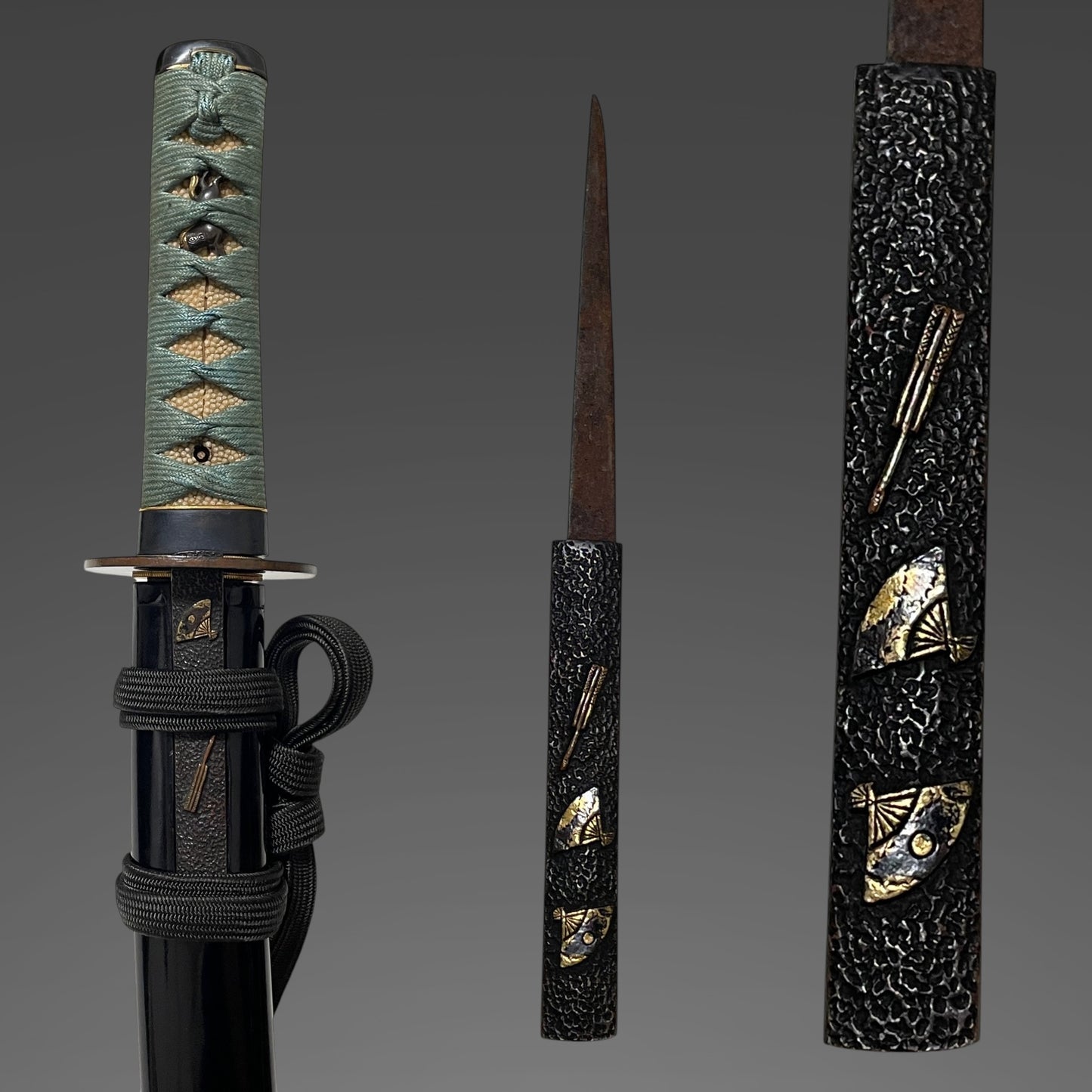 Amazing Hamon Wakizashi, Yokoyama Kozukedaijo Fujiwara Sukesada 横山上野大掾藤原祐定 signed