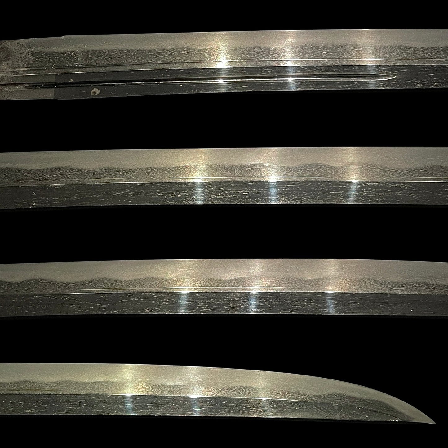 Nagamaki Naoshi Wakizashi, Hadamono 肌物, Oosuriage mumei, Early Muromachi period
