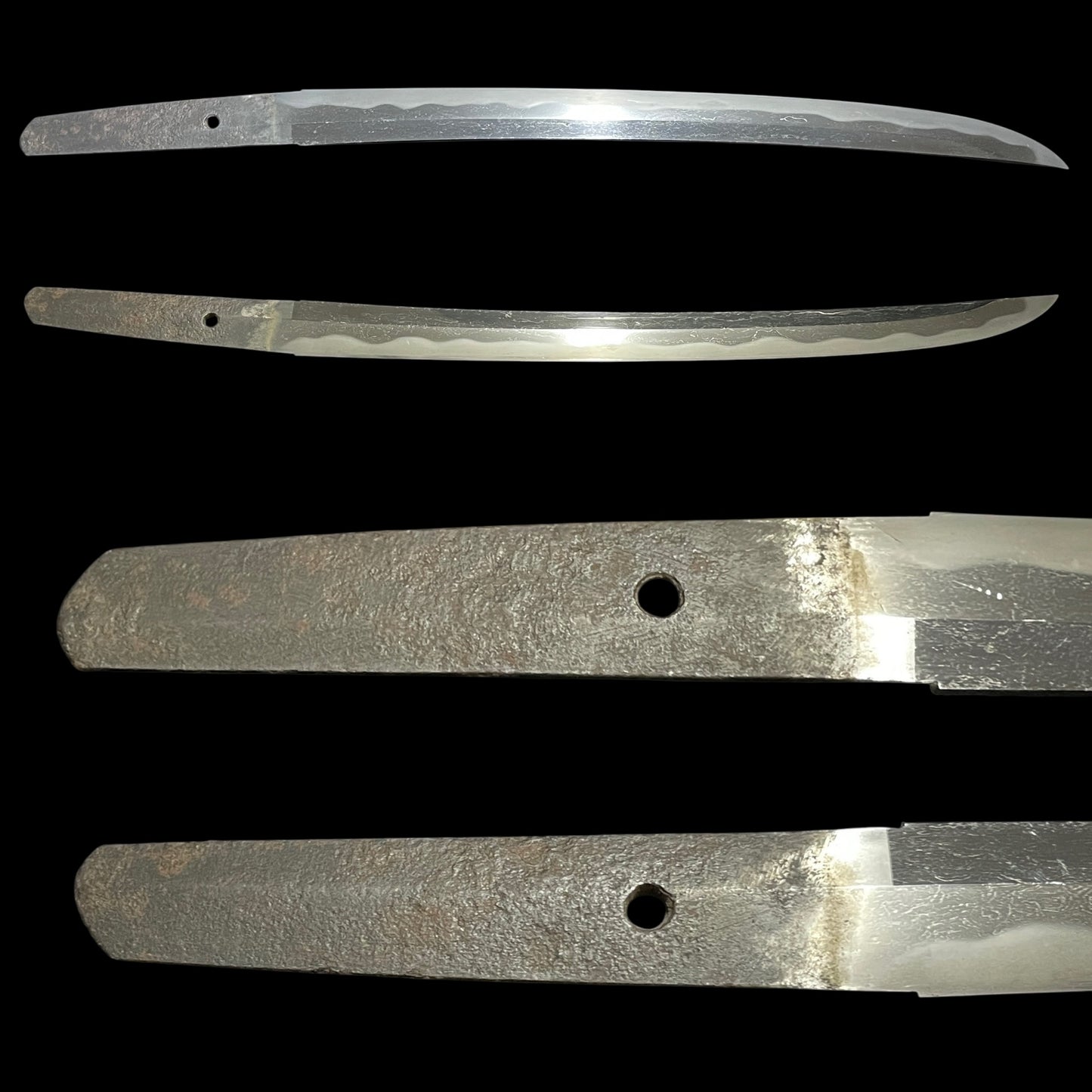 Shobuzukuri Wakizashi 菖蒲造脇差, Gold inlay Tsuba, Edo period mumei