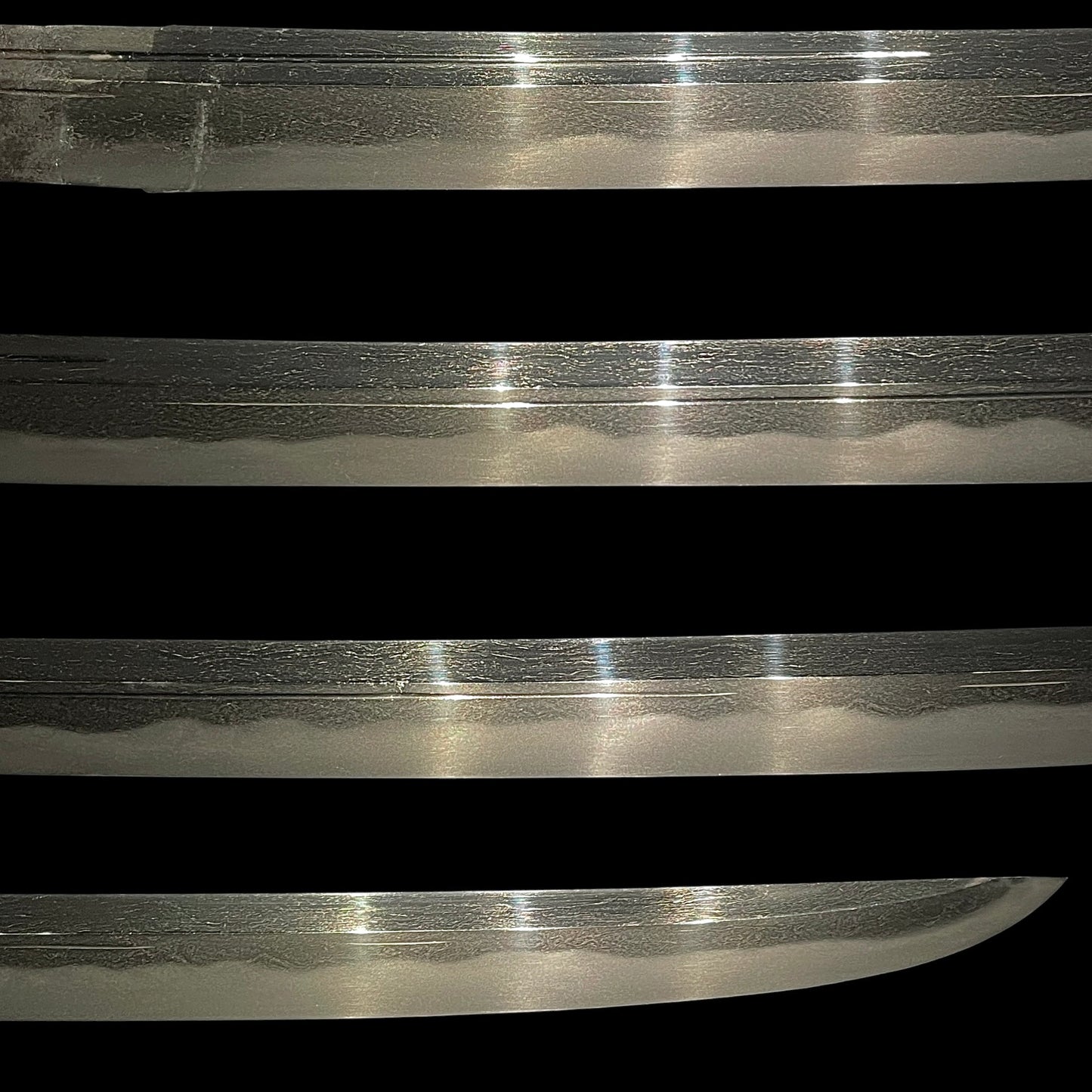 Nagamaki Naoshi Wakizashi, Hadamono 肌物, Oosuriage mumei, Early Muromachi period