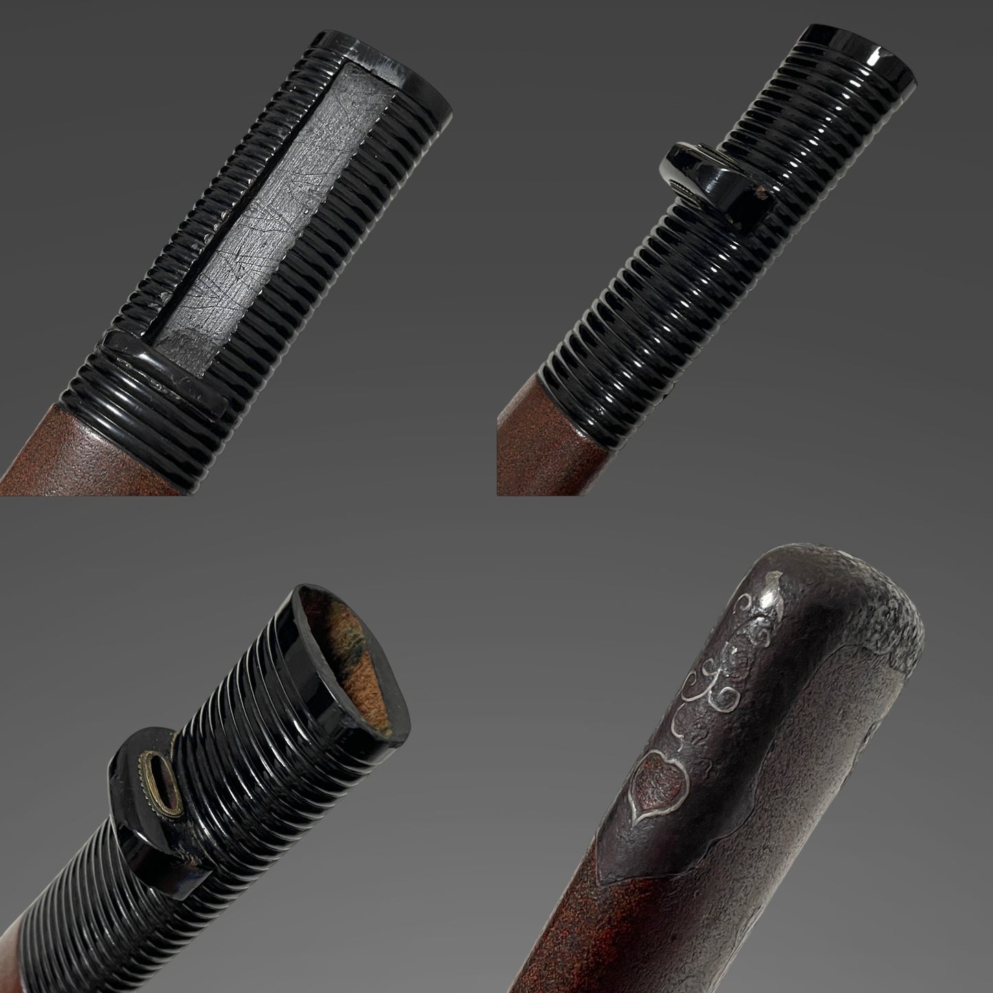 YOROIDOSHI 鎧通し TANTO, Thick Blade, Cherry blossoms Fuchikashira, Dragon and Tiger Kozuka