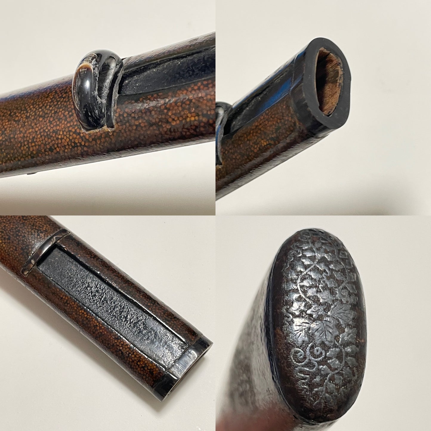 Kawarizukuri 変造り TANTO, with Kozuka Kogai, Natanenurisaya 菜種塗鞘, Edo period signed