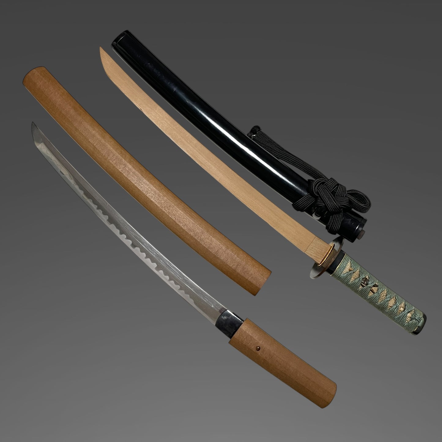 Amazing Hamon Wakizashi, Yokoyama Kozukedaijo Fujiwara Sukesada 横山上野大掾藤原祐定 signed