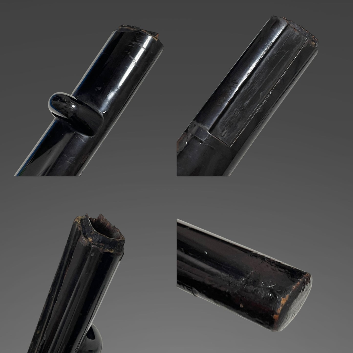 Pine needle Fuchikashira Long Wakizashi, Shishi Menuki, Muromachi period mumei