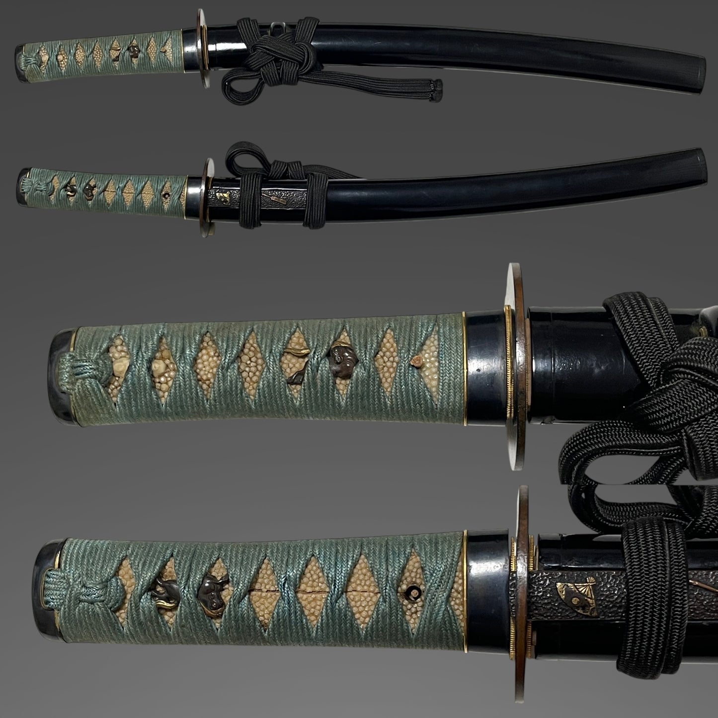 Amazing Hamon Wakizashi, Yokoyama Kozukedaijo Fujiwara Sukesada 横山上野大掾藤原祐定 signed