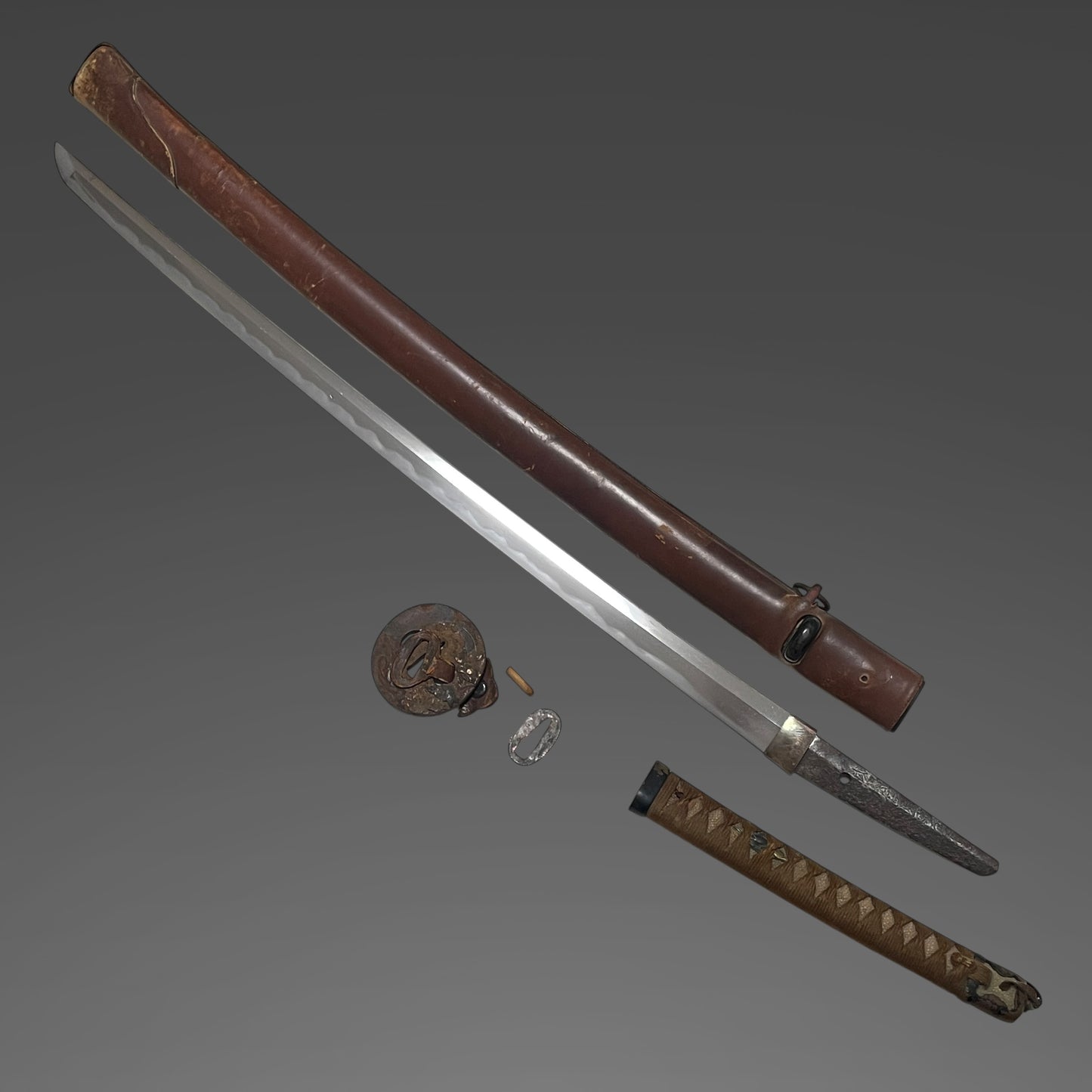Ryakushiki-GUNTO 略式軍刀, Bushuju Fujiwara Kane 武州藤原兼 signed, WW2 Japanese Officer Sword