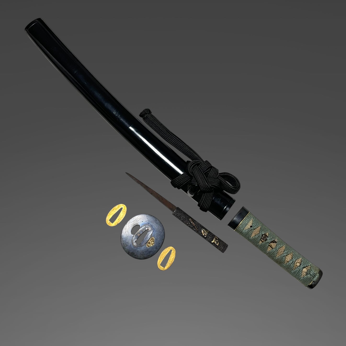 Amazing Hamon Wakizashi, Yokoyama Kozukedaijo Fujiwara Sukesada 横山上野大掾藤原祐定 signed
