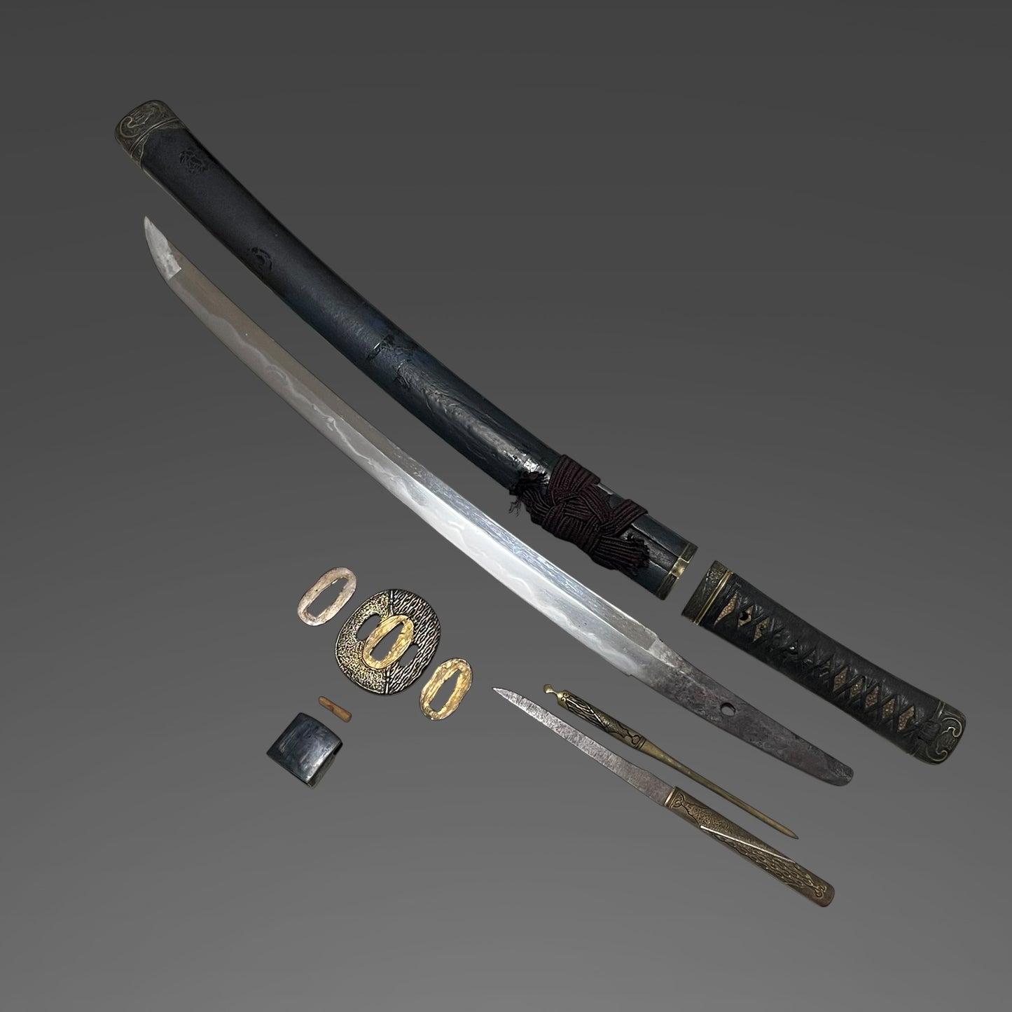 Owari-Seki 尾張関, Matsushiro Koshirae Wakizashi 松代拵脇差, with Kozuka Kogai, Edo period