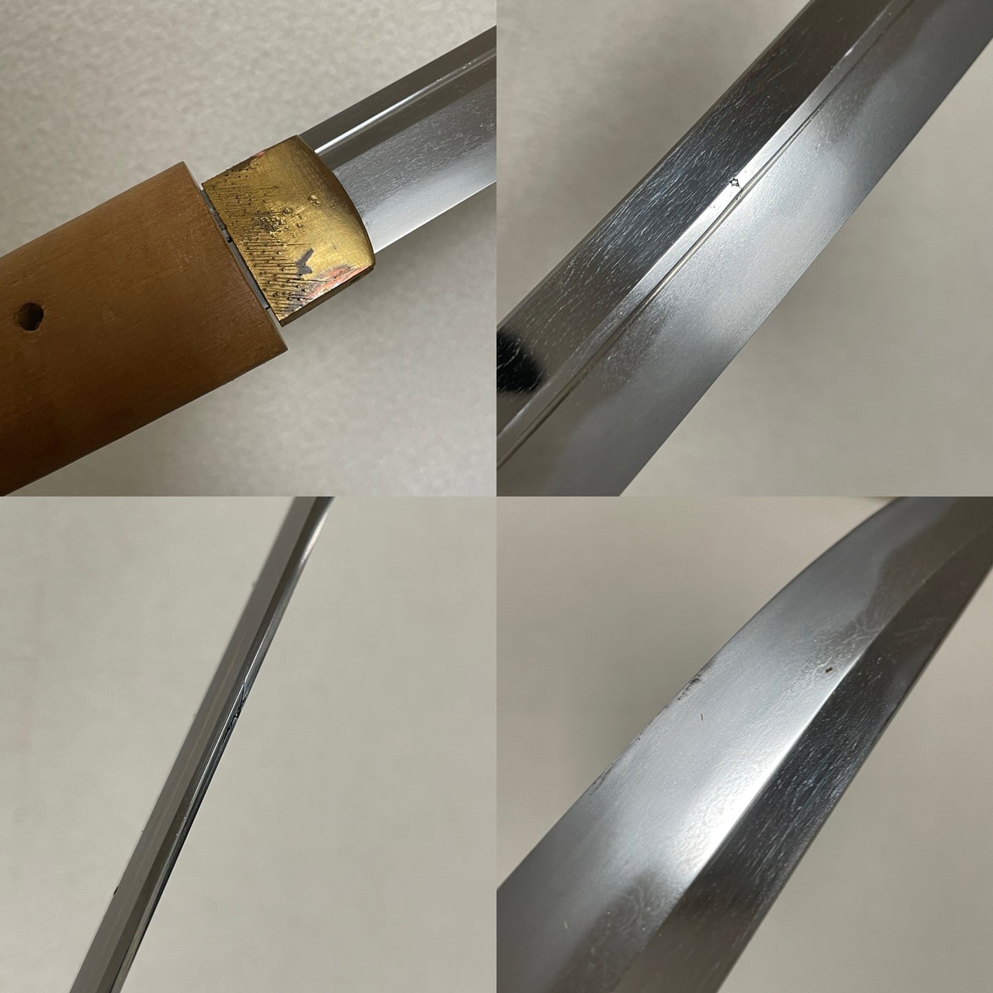 Nagamaki Naoshi Wakizashi, Hadamono 肌物, Oosuriage mumei, Early Muromachi period