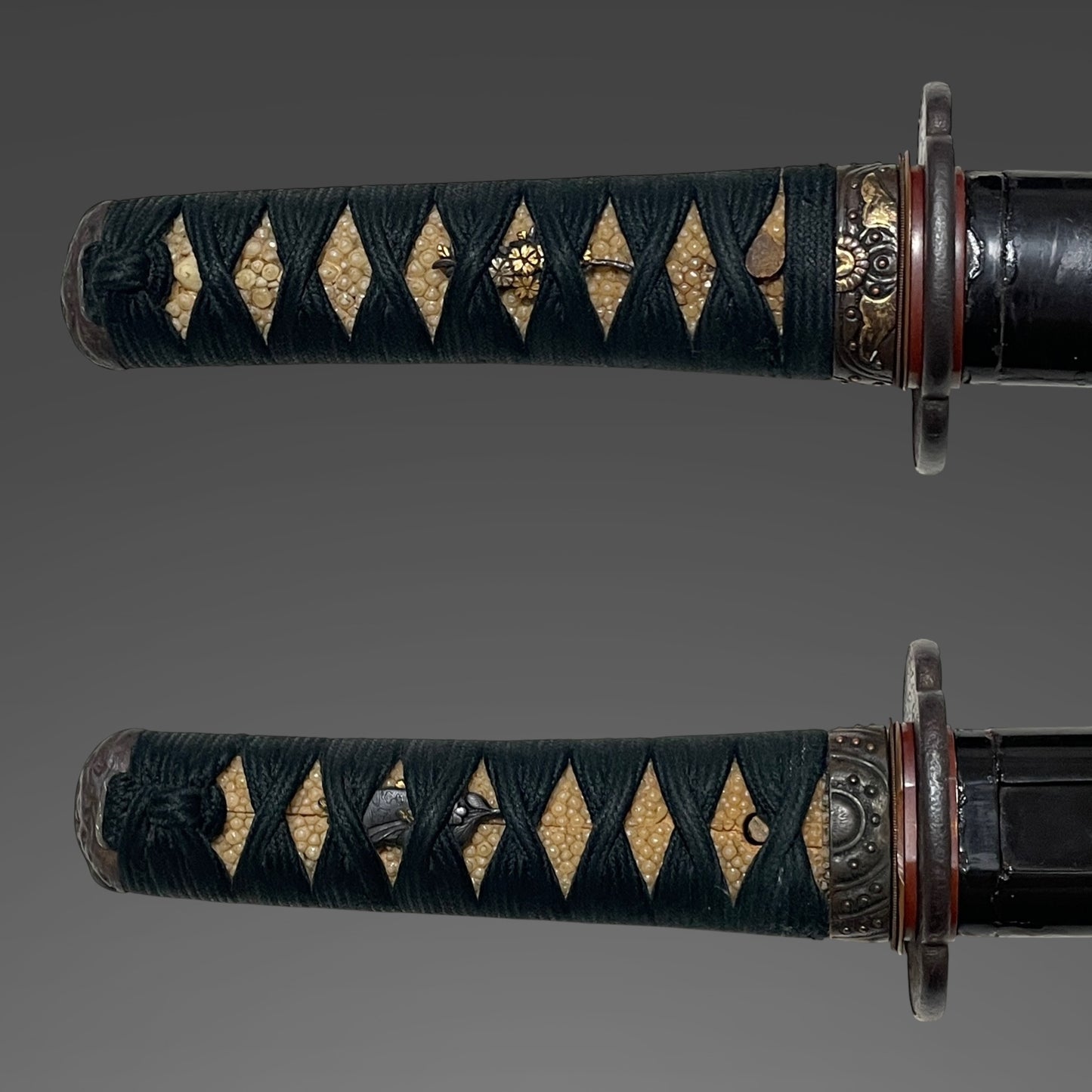 Dragon Tsuba, Shobuzukuri Wakizashi, Muromachi period mumei