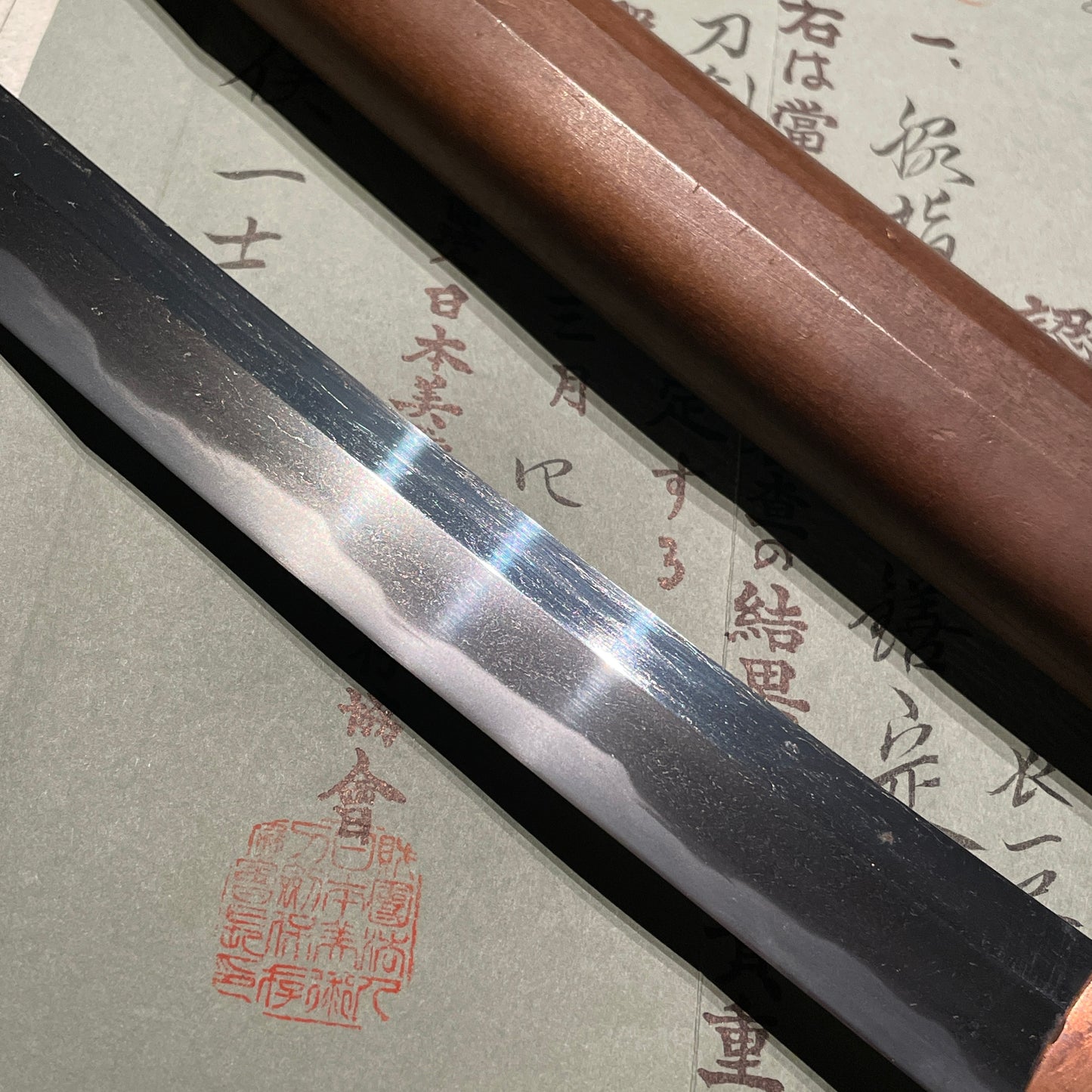 Yoshisada 鐥定 signed Wakizashi, KOTO Muromachi period, NBTHK Certificate