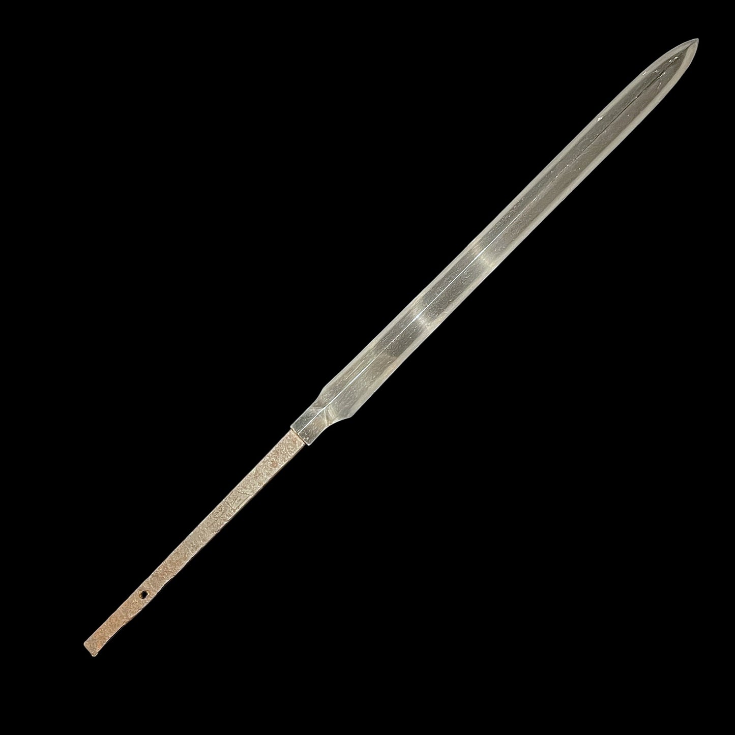 Kunisuke 国助 signed Hirasankaku-Yari 平三角槍, Sword Style Shirasaya, Edo period