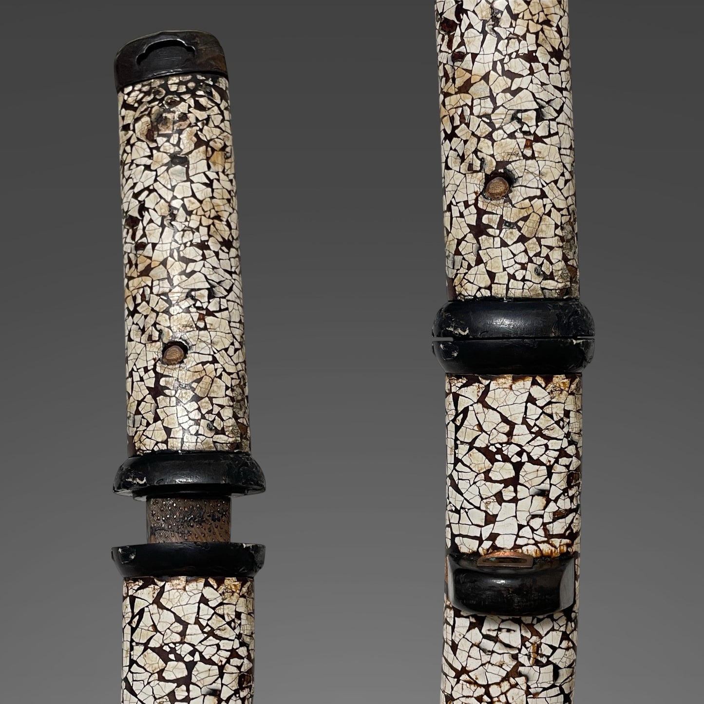Rare Style Rankaku Koshirae 卵殻拵, Aikuchi Tanto, Edo period mumei