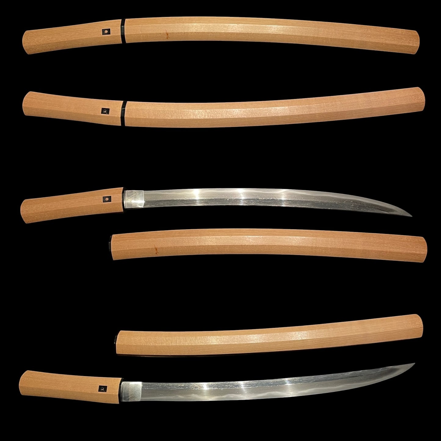 Naginata Naoshi 薙刀直し Wakizashi in Shirasaya, Muromachi period mumei