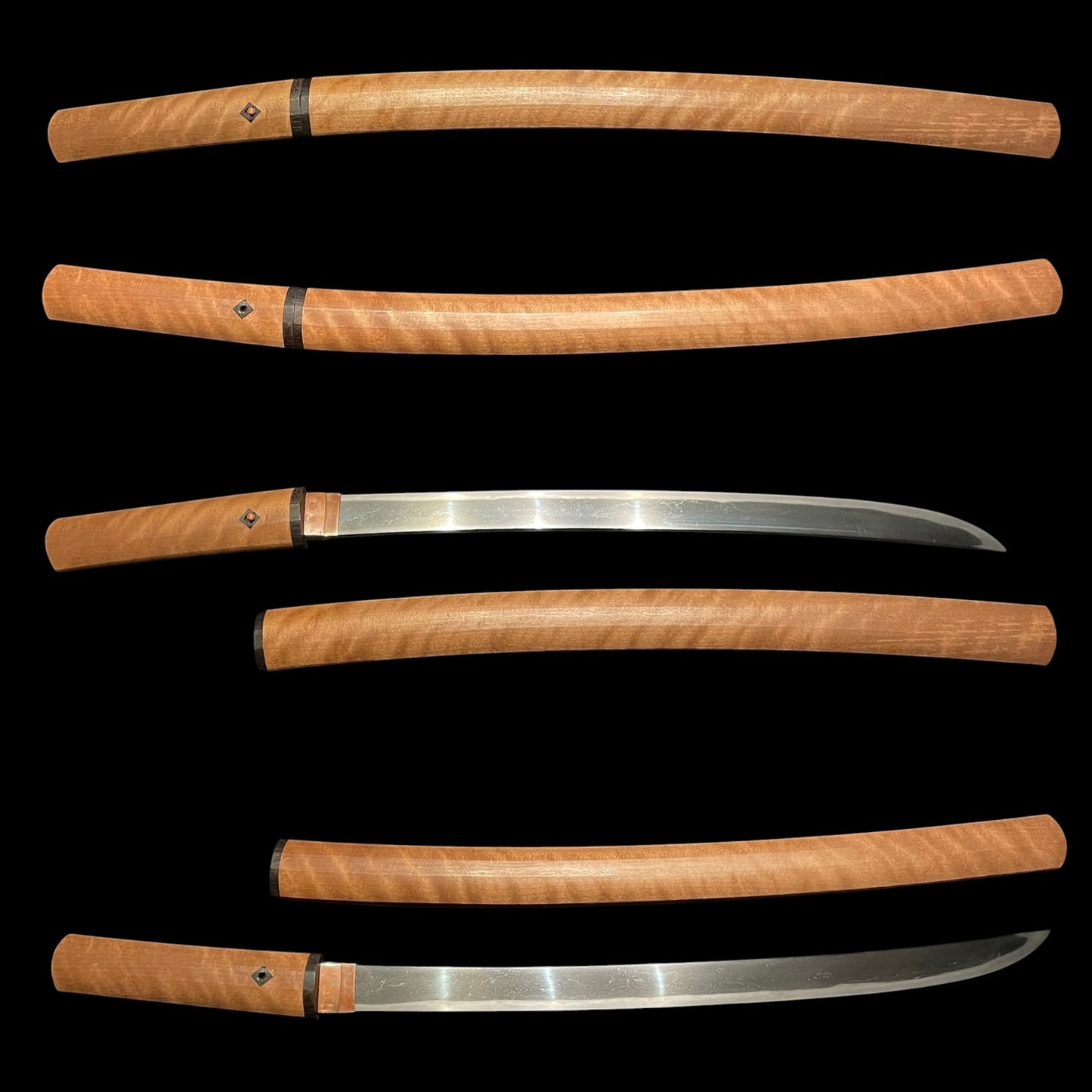 Long Hirazukuri Wakizashi, Torafu-Saya 虎斑鞘, Muromachi period mumei