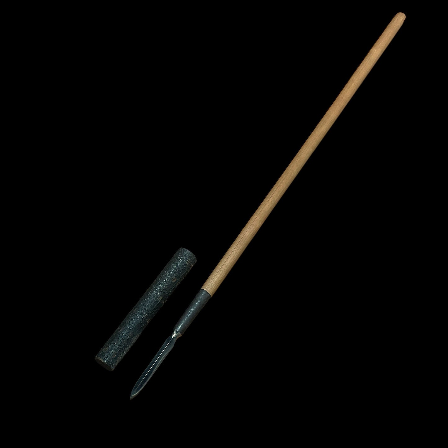 Long FUKUROYARI 袋槍, Rare style Socket Spear, Edo period mumei