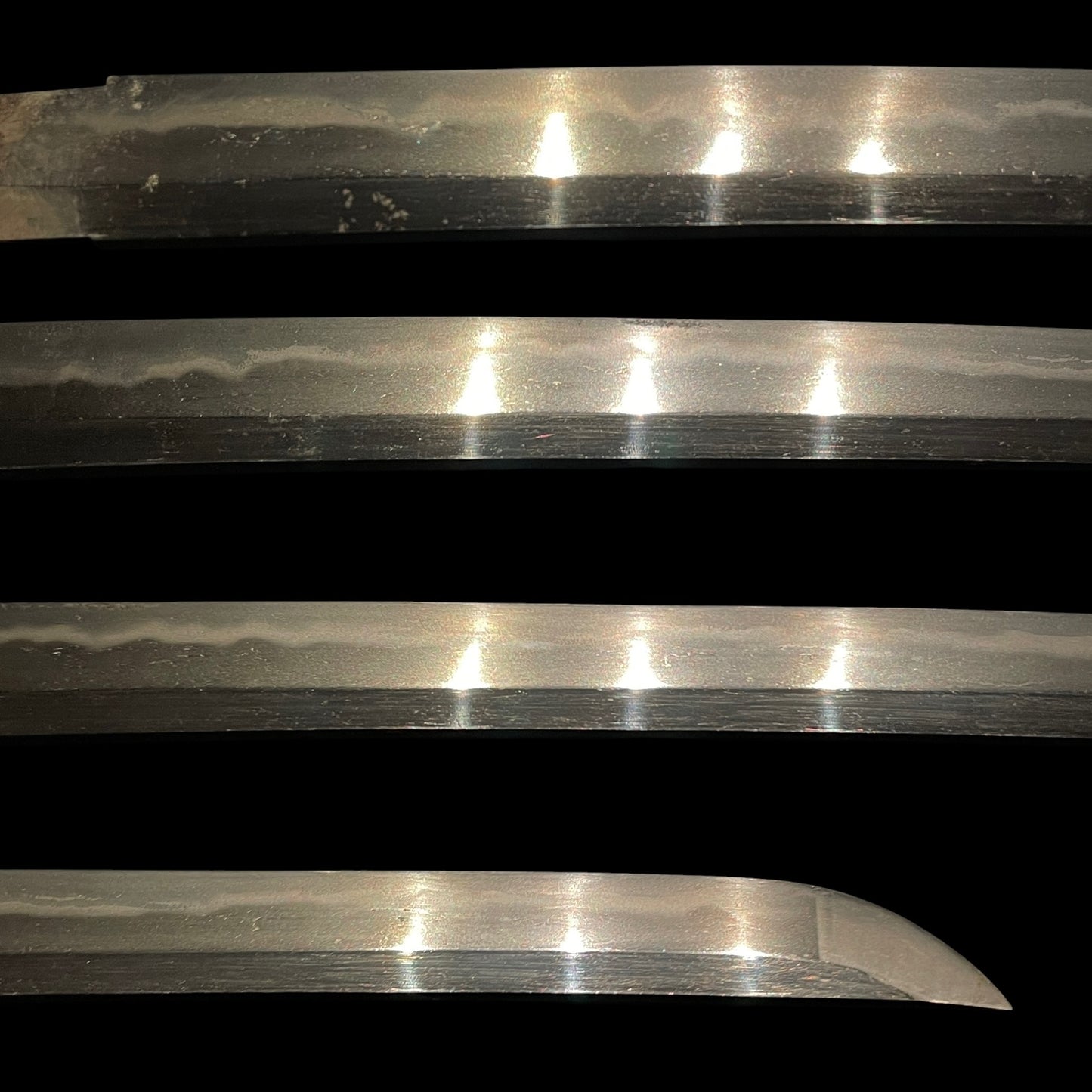 Short Wakizashi, Purple Tsukamaki, Peas Menuki, Edo period mumei