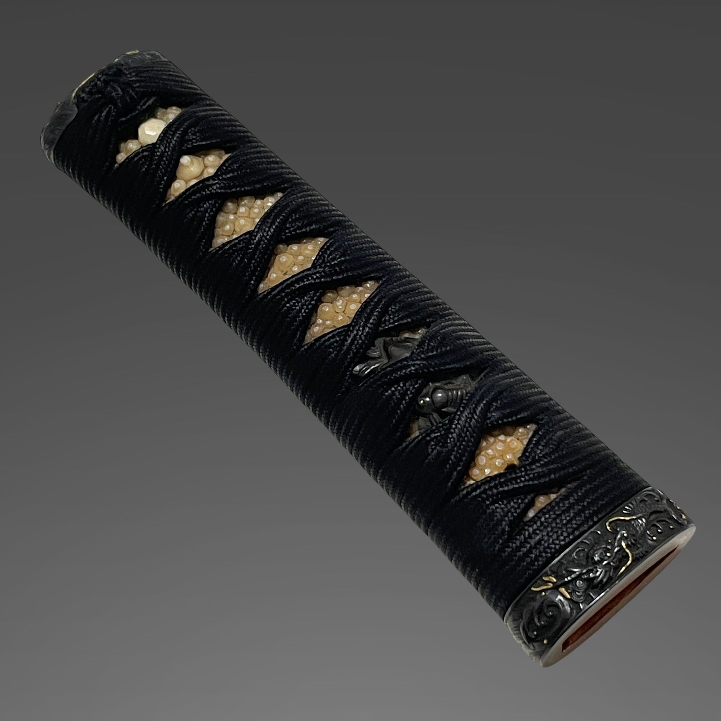 Ookissaki 大切先 Wakizashi, Dragon Fuchikashira, 因州住壽正 signed Kozuka, Edo period mumei