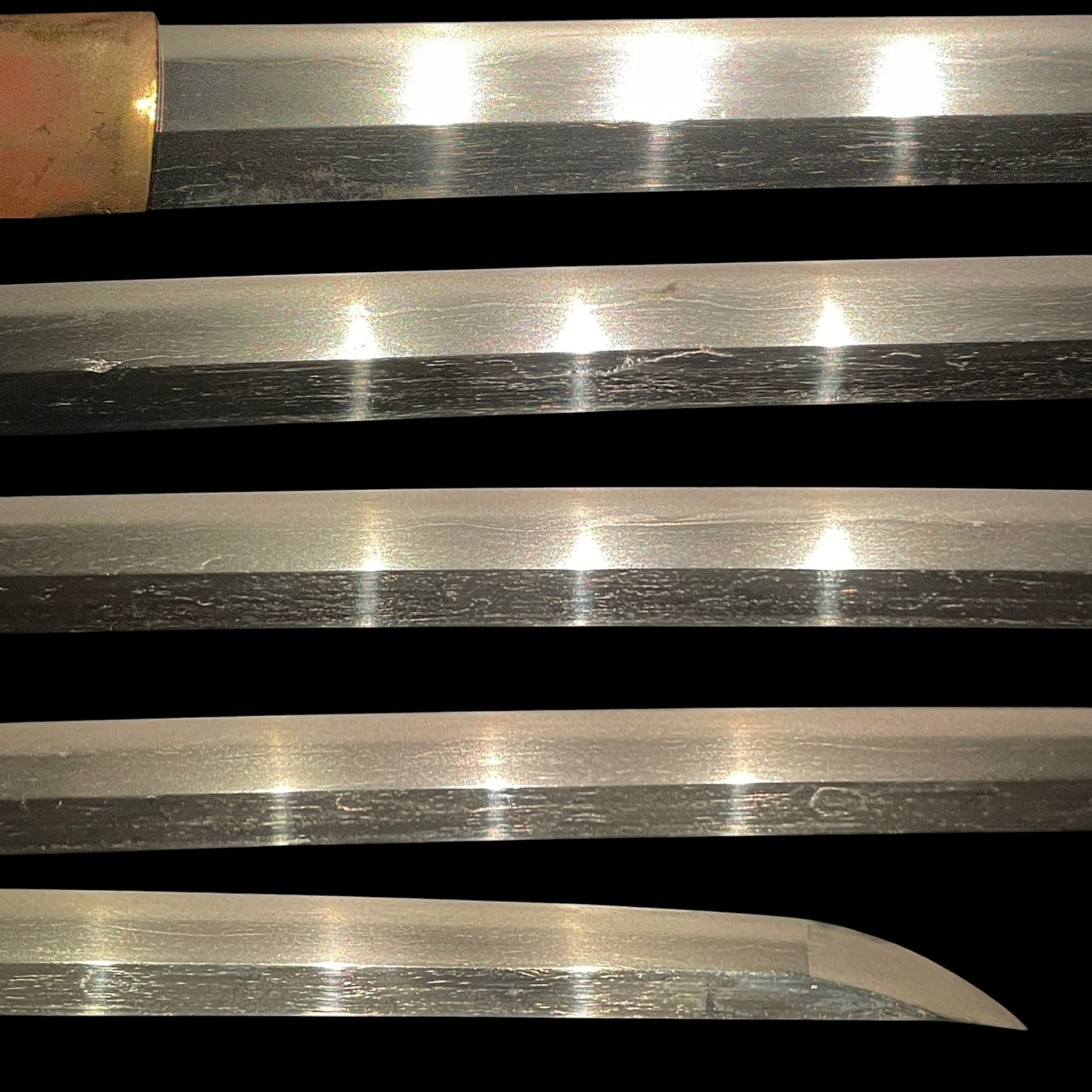 Masamehada 柾目肌 Long Wakizashi, Yamato School, Muromahi period mumei