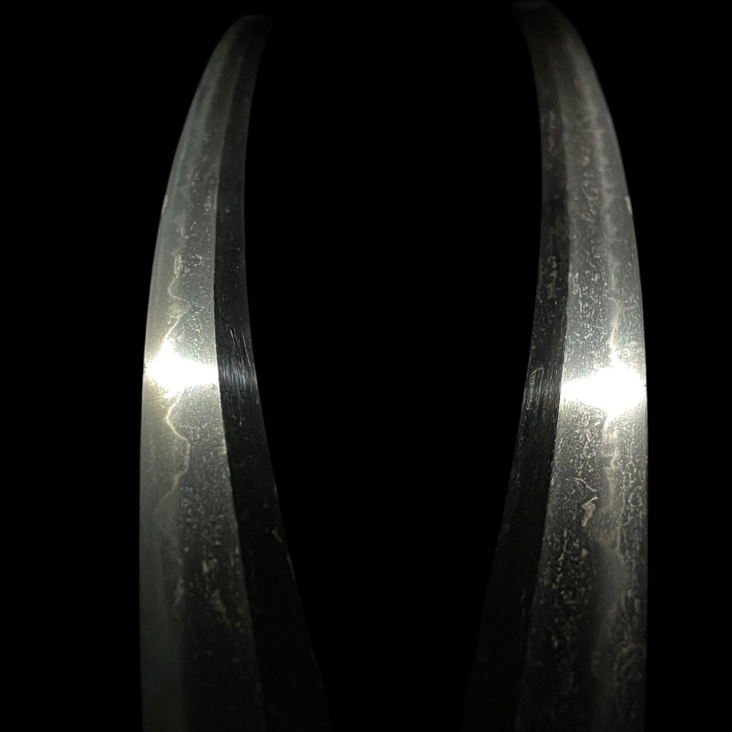 Long Wakizashi, Furukawa Genchin signed Fuchi, Samurai Menuki, Edo period mumei