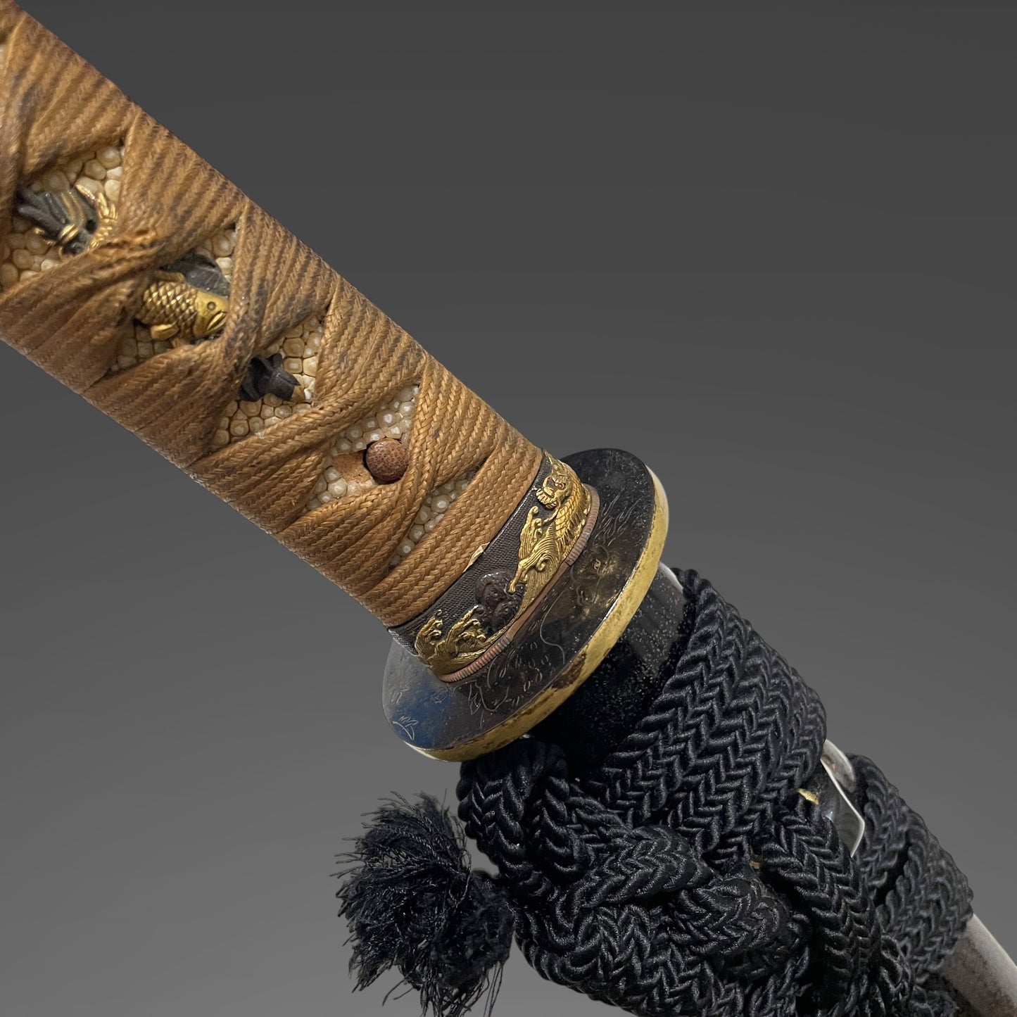 Kanmuriotoshi 冠落とし Wakizashi, Deer Tsuba, Edo period mumei