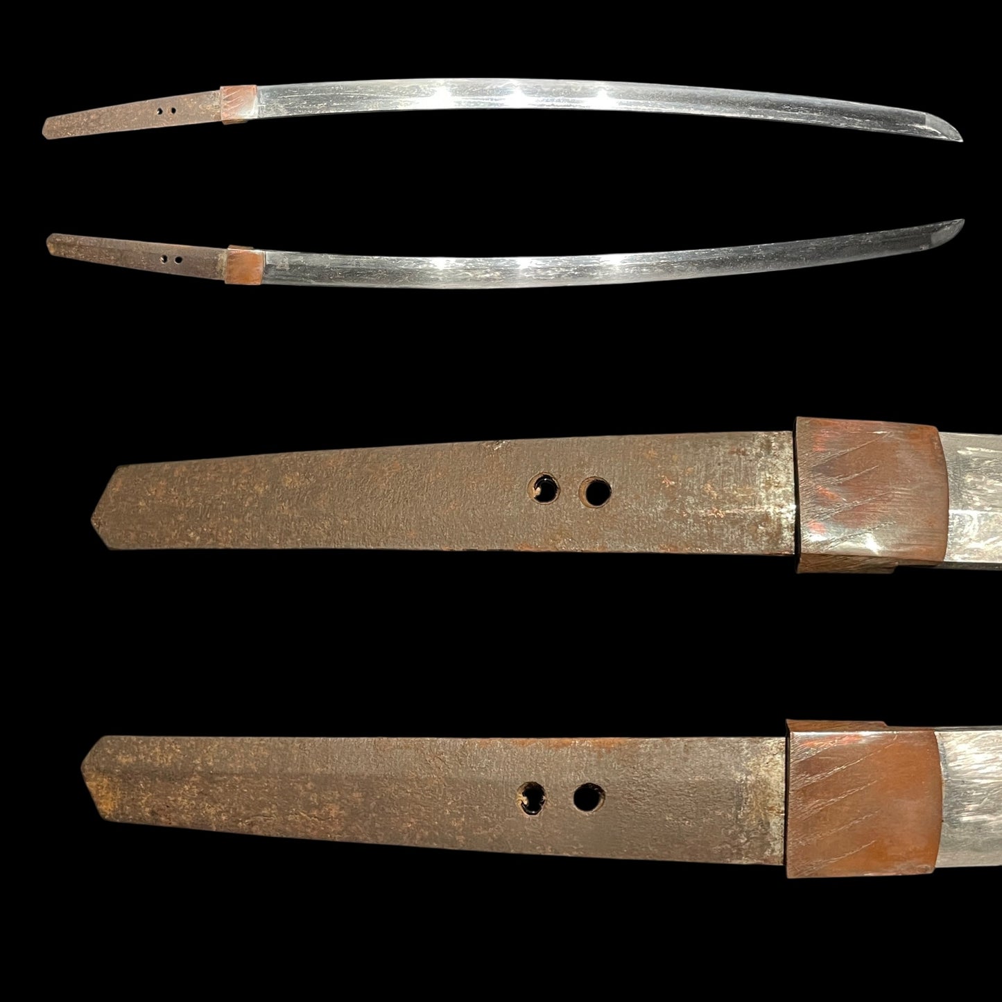 Ryakushiki GUNTO 略式軍刀, Leather Cover handle, Mouse Tsuba, WW2 Original