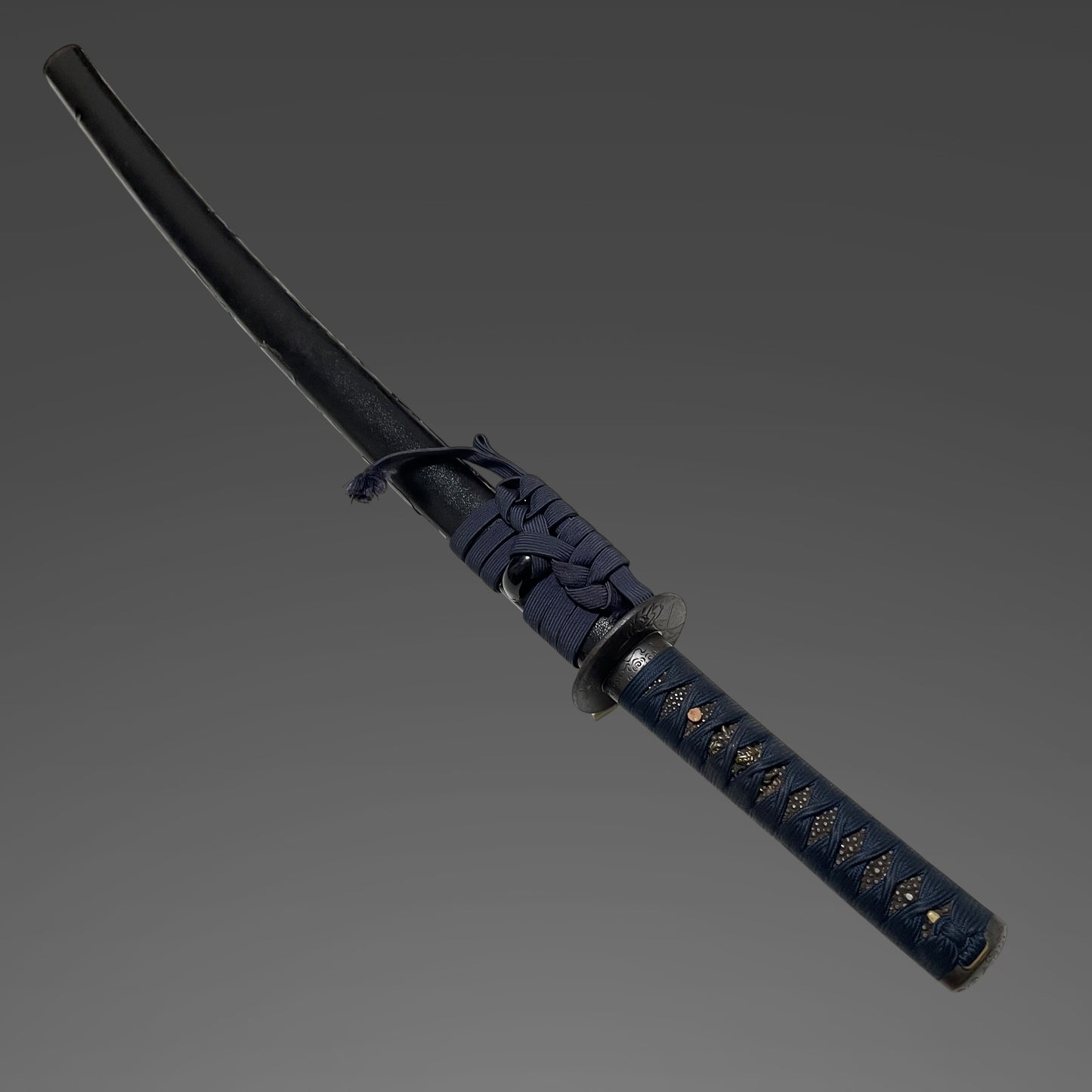 Amazing Hamon, Straight Ninja Style Wakizashi, Shinobigatana 忍刀, Edo period mumei