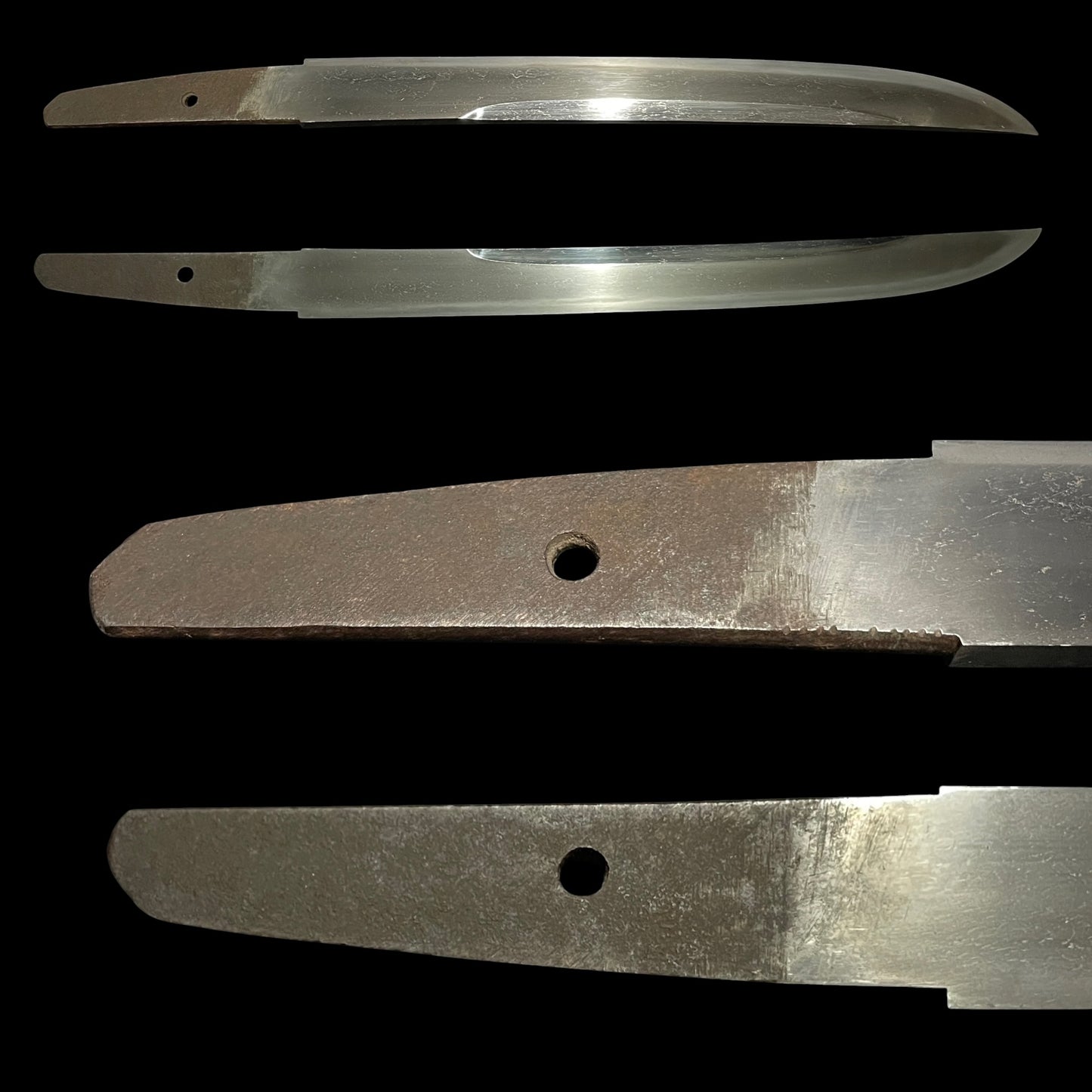 Unokubi-Zukuri 鵜首造, Koshikizami-Saya 腰刻鞘 TANTO, Thick Blade, with Dragon Kozuka