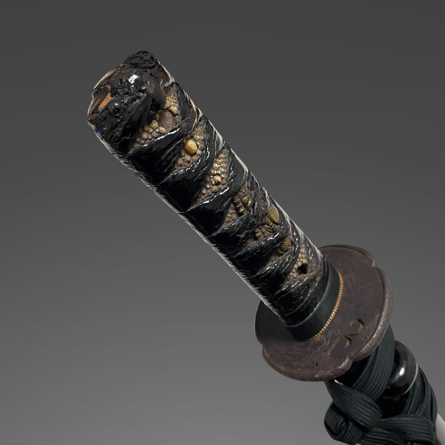 Hidanokami Fujiwara Ujifusa 飛騨守藤原氏房 signed Wakizashi, Horsetail Tsuba, Early Edo period