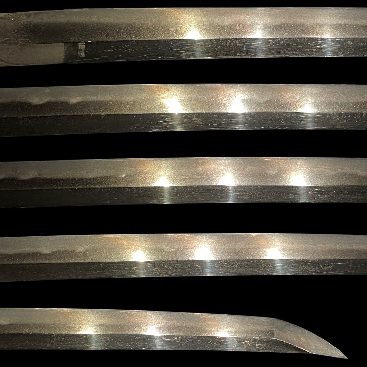 Togari-Gunome Hamon 尖互目刃文 Long Wakizashi in Shirasaya, Edo period mumei