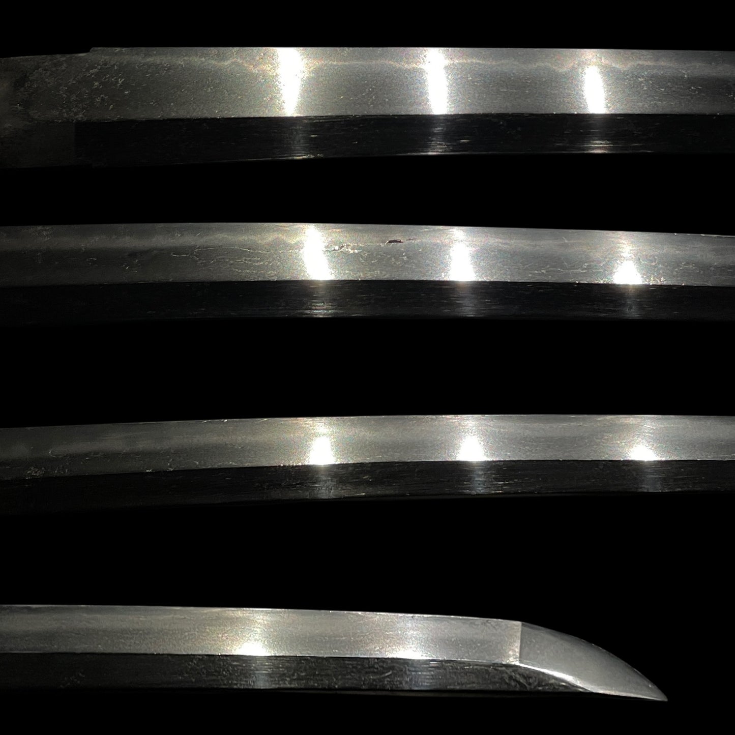 Togarigunome 尖互目 Hamon Wakizashi, Edo period mumei, Aozaya